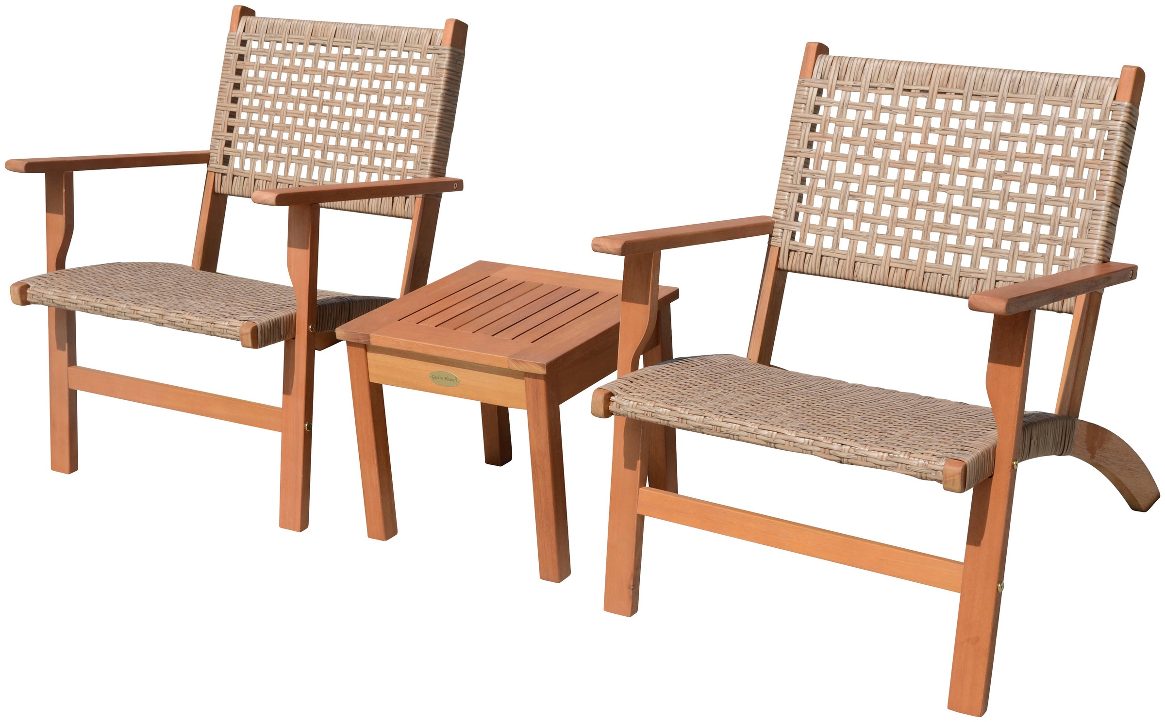 Garden Pleasure Balkonset »Sonora« 3 Stk. tlg. Teak-Look in grau