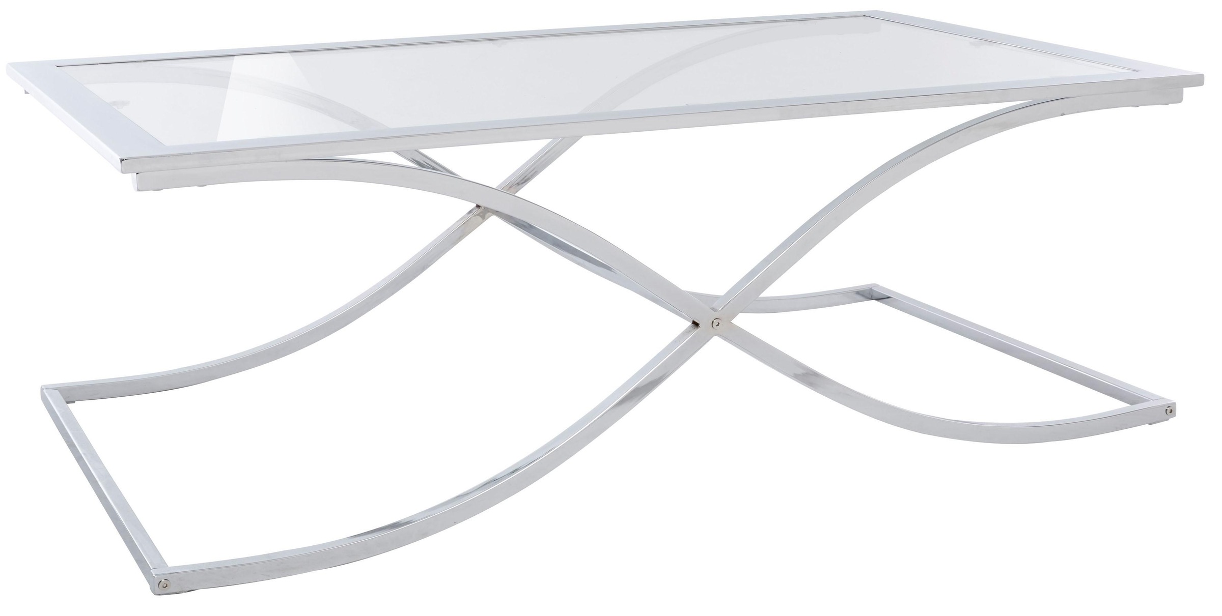 Guido Maria Kretschmer Home&Living Couchtisch »Ballum, TOPSELLER!«, mit edlem Metallgestell und Glasplatte, Breite 120 cm