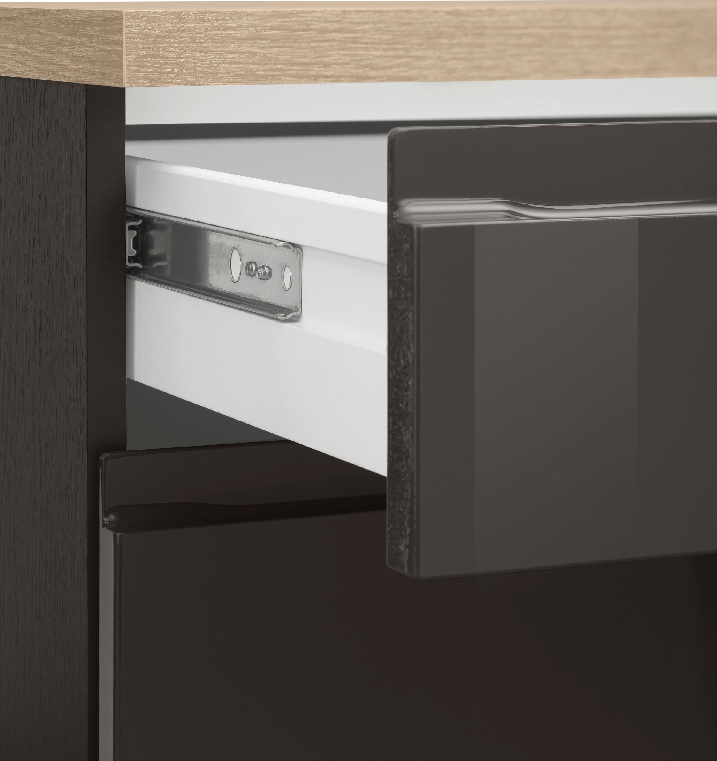 KOCHSTATION Küchenzeile »KS-Virginia«, Breite 350 cm, mit Glaskeramik-oder Induktionskochfeld