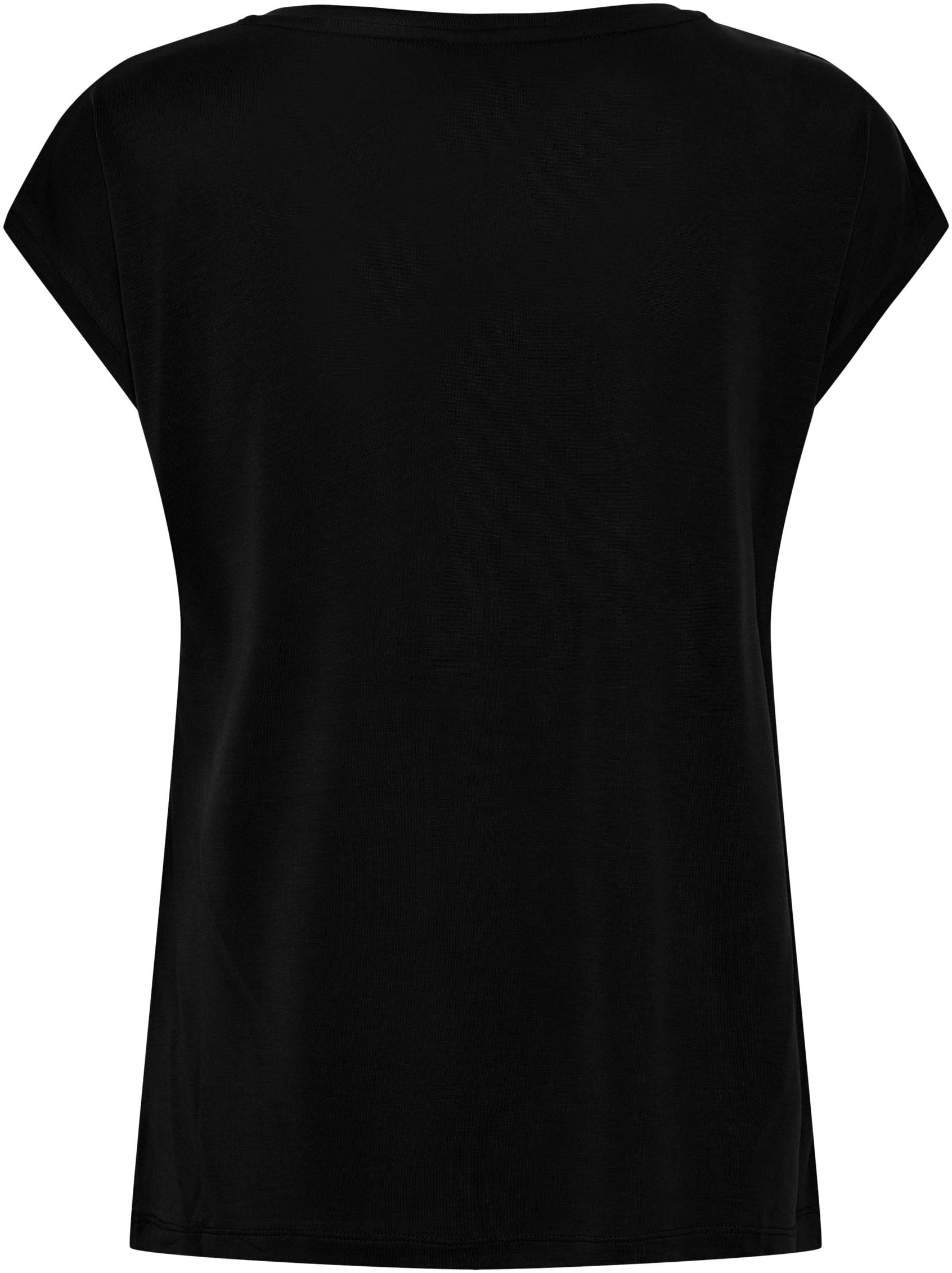 pieces Kurzarmshirt »PCKAMALA TEE NOOS BC« Materialmix, regular fit