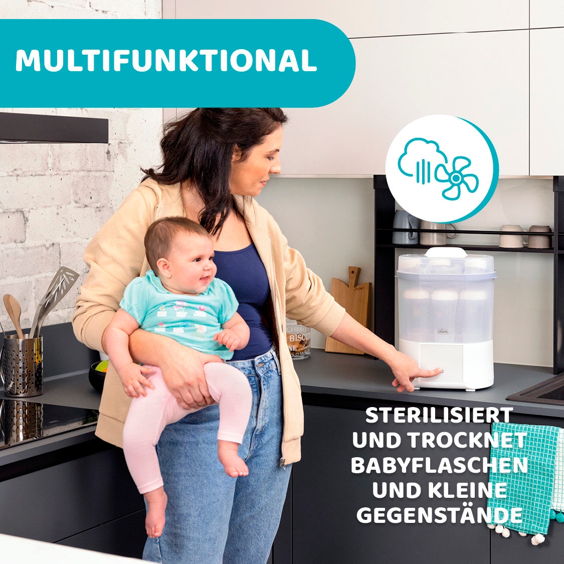 Chicco Dampfsterilisator »Modularer Sterlisator mit Trocknungsfunkion«, mit Trocknungsfunktion