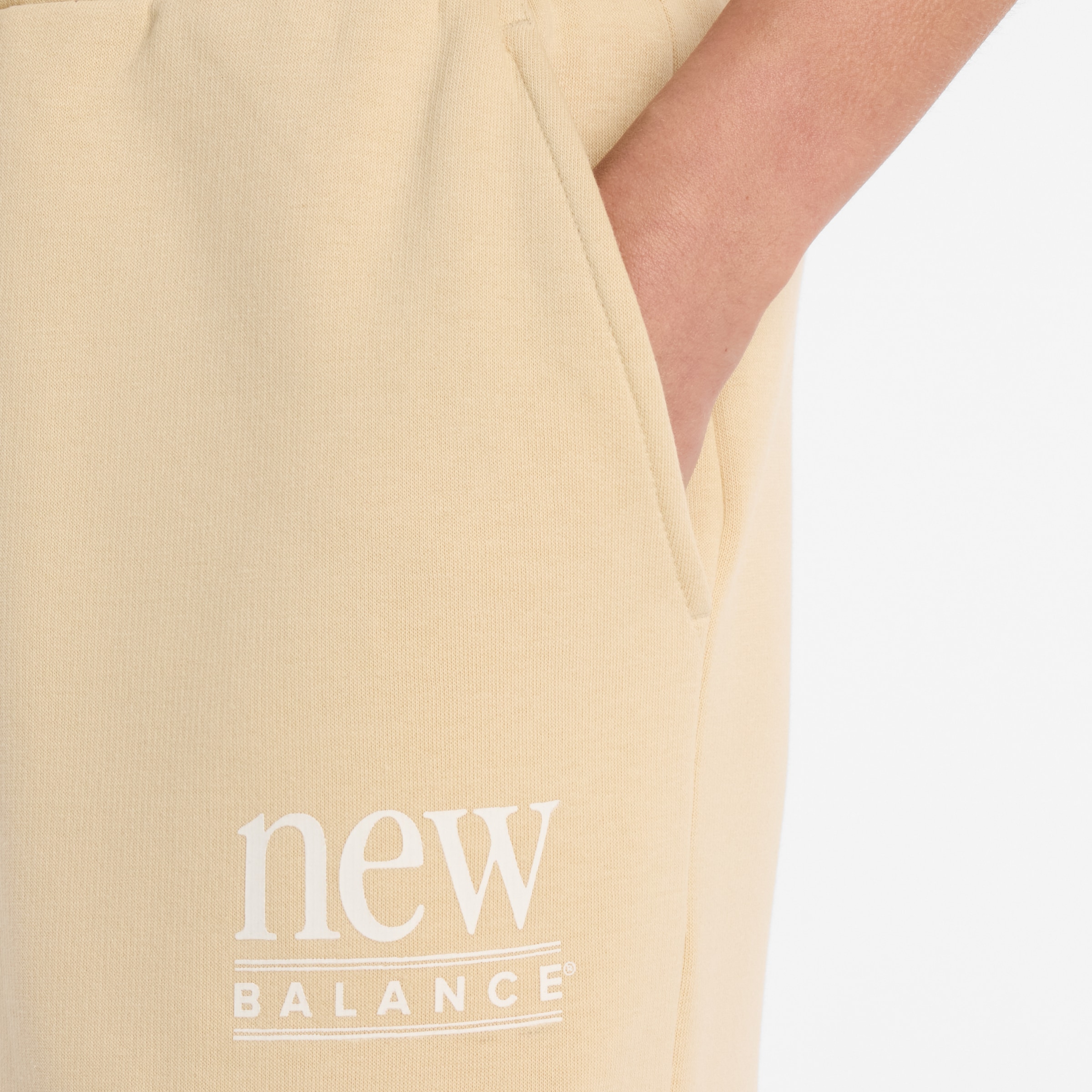 New Balance Jogginghose  aus Fleece-Material, mit Kordelverschluss, bequeme Passform
