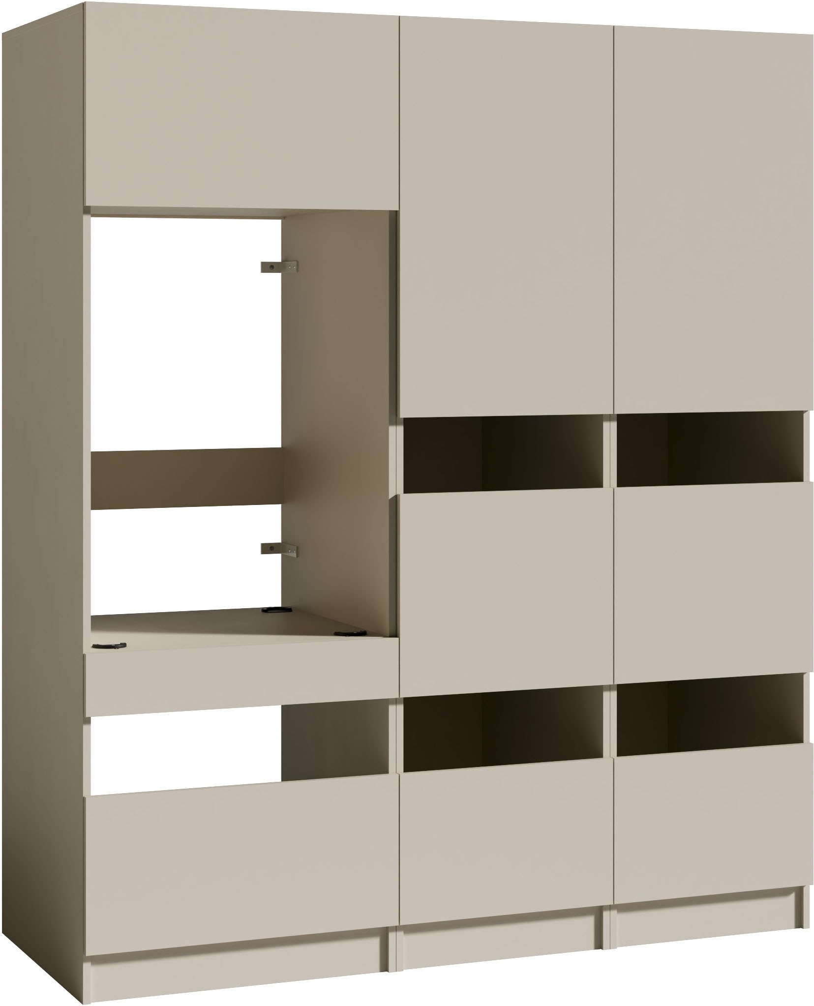 BASIC by Balculina Mehrzweckschrank-Set »Washhome B/T/H 168x68x200 cm« 3 Stk. tlg.
