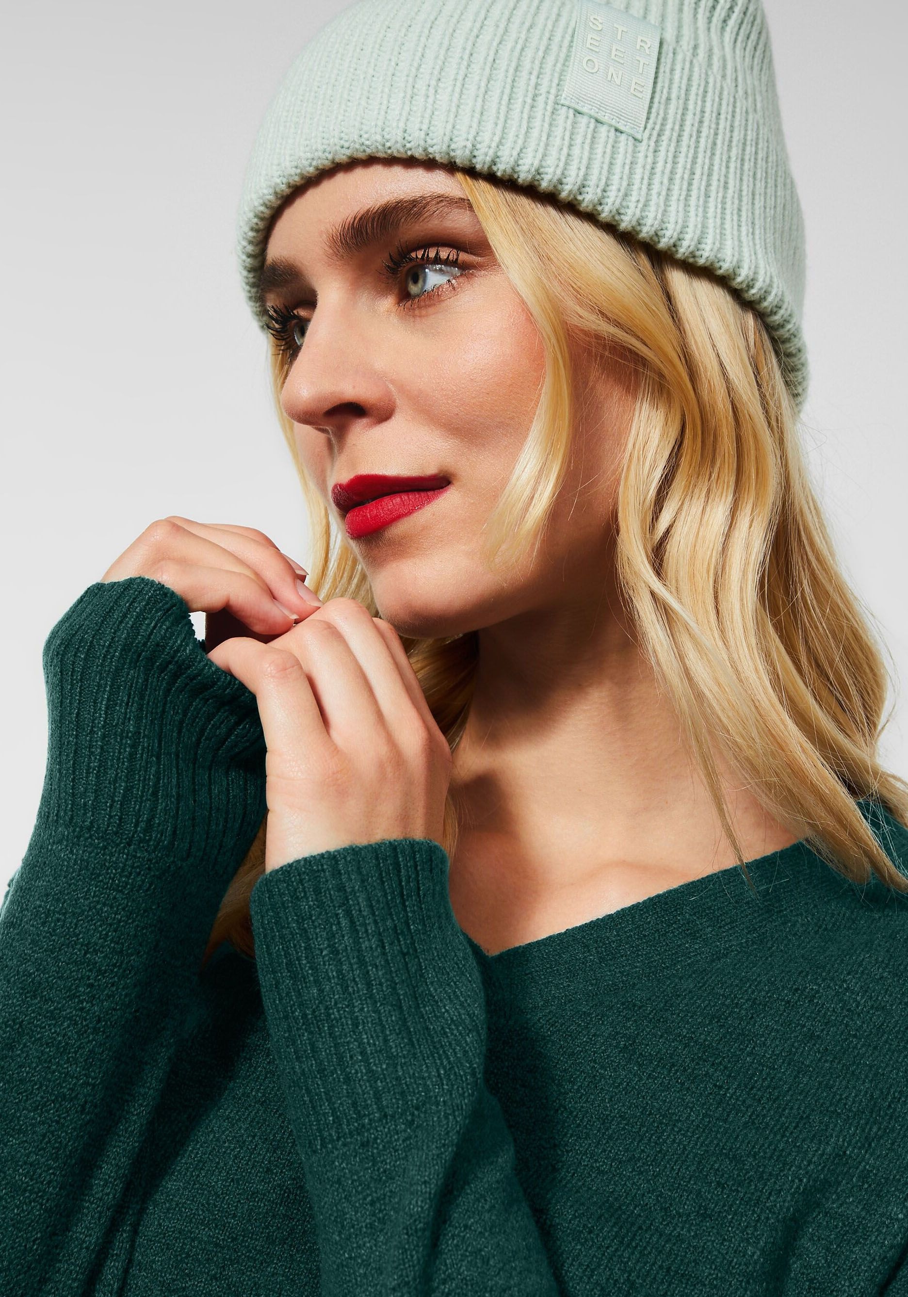 STREET ONE Strickpullover, mit V-Ausschnitt