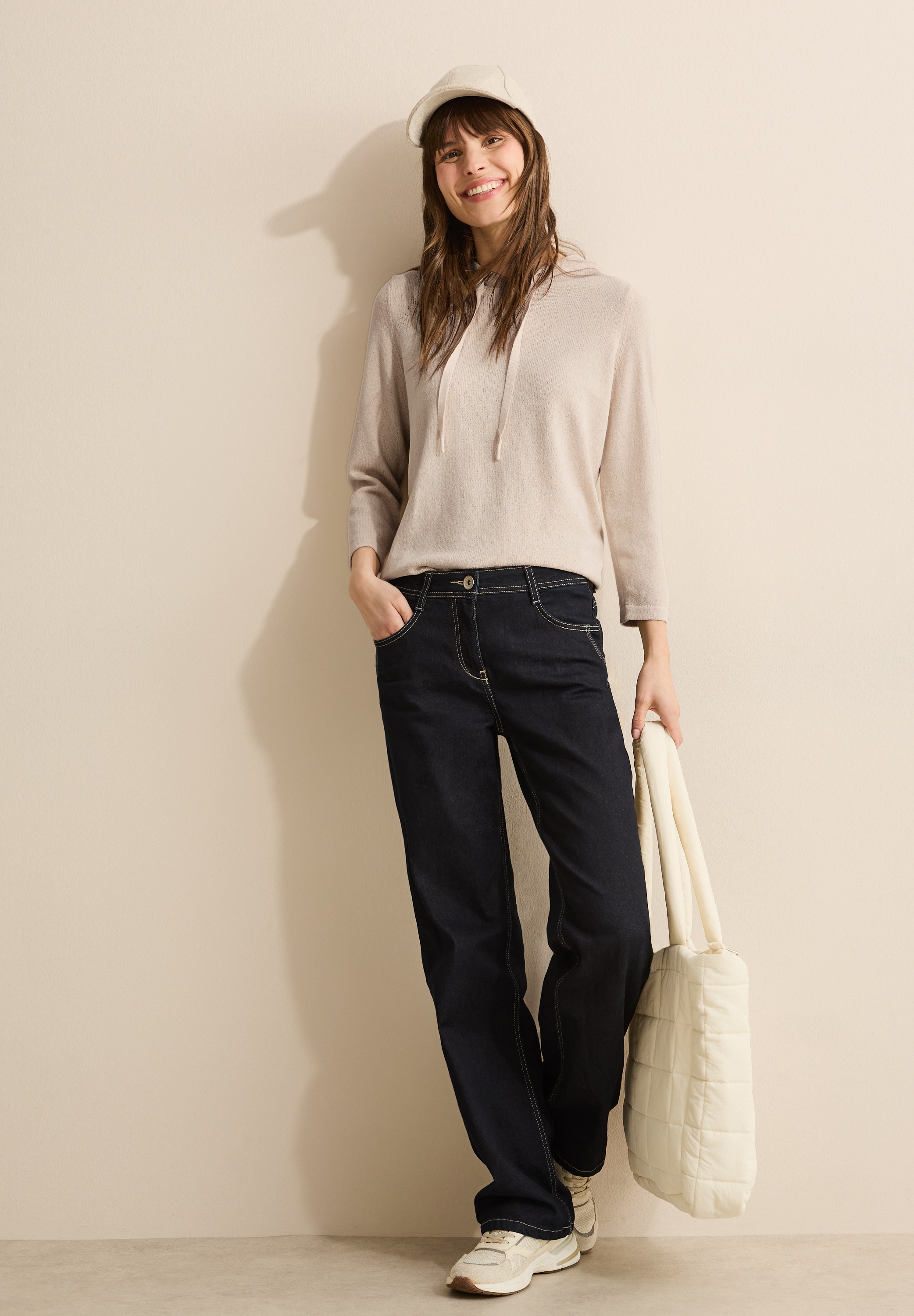 Cecil Strickpullover, mit Kapuze und Tunnelzug