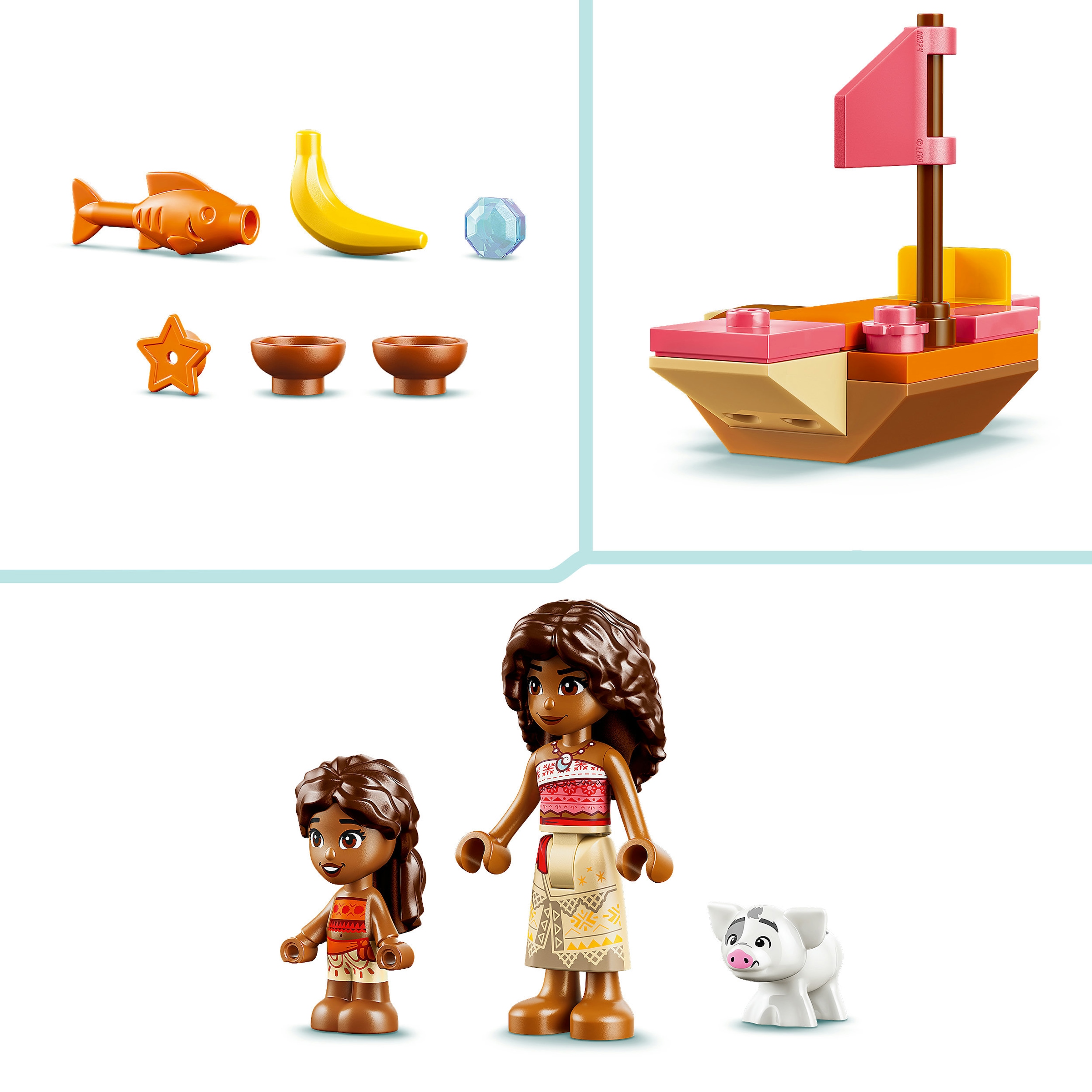 LEGO® Konstruktionsspielsteine »Vaianas Hütte und Boot (43282), LEGO Disney Princess« Made in Europe
