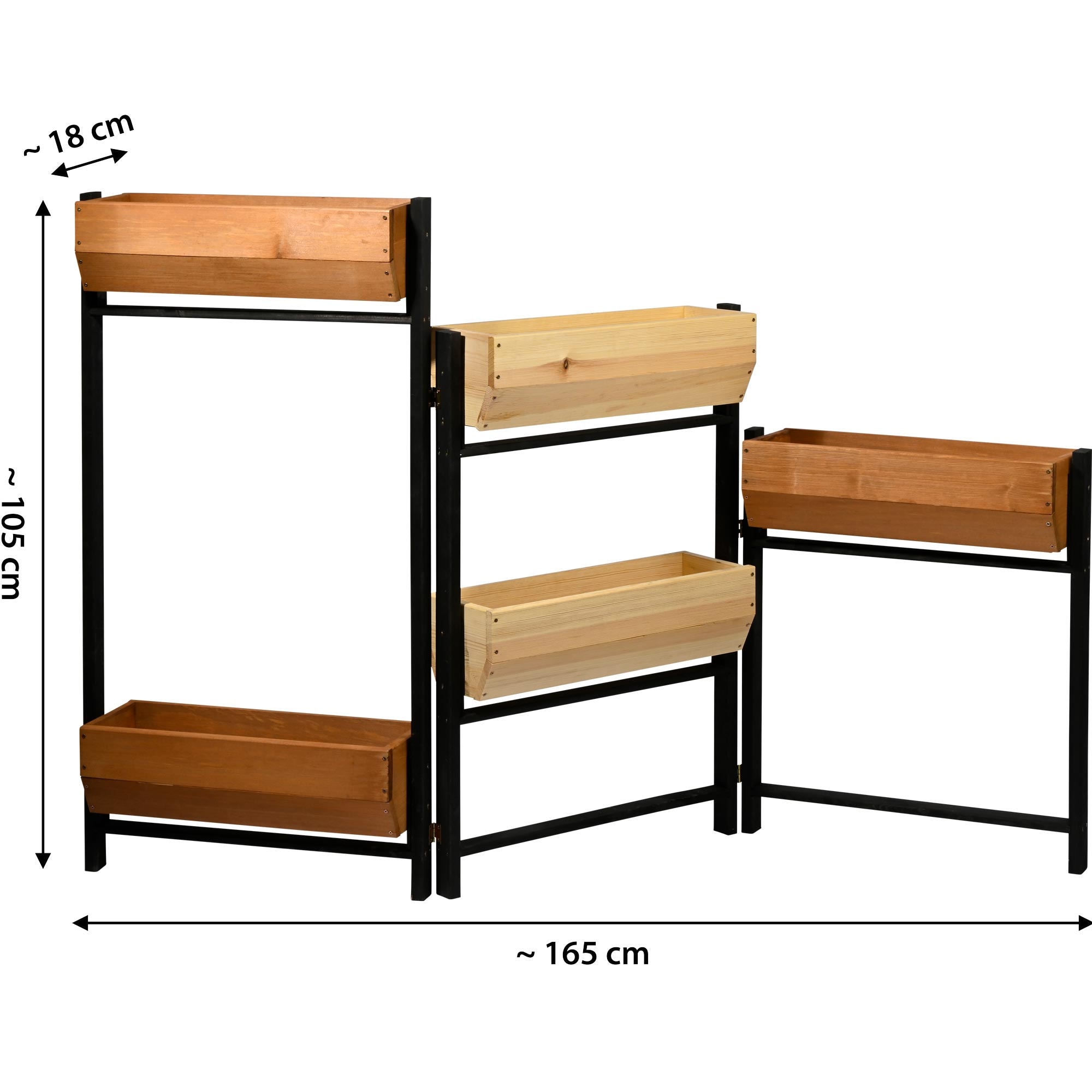 dobar Hochbeet »Vertikalbeet "Flexi" 5-stufig« ca. 165 x 18 x 105 cm (L x B x H) groß,  ca. 13,5 kg