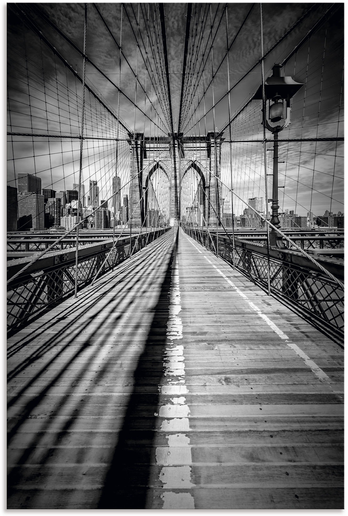 Leinwandbild, kaufen »Brooklyn Artland Bridge, (1 versch. Alubild, bei St.), Monochrom«, York, Größen oder City New in OTTO New York Wandbild Wandaufkleber als Poster