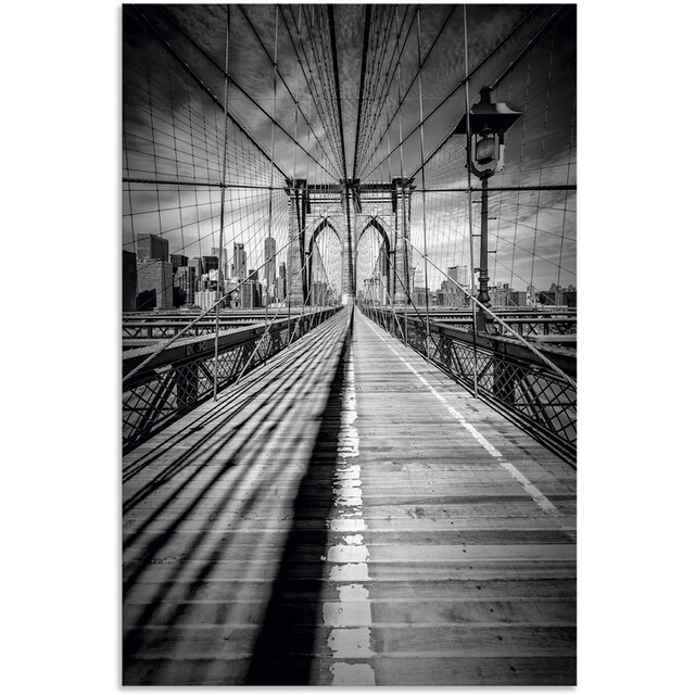 Artland Wandbild »Brooklyn Bridge, New York City Monochrom«, New York, (1 St.),  als Alubild, Leinwandbild, Wandaufkleber oder Poster in versch. Größen  kaufen bei OTTO