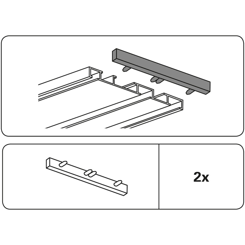 GARDINIA Gardinenstangen-Endstück »Endstück 3-läufig«, (2 St.)