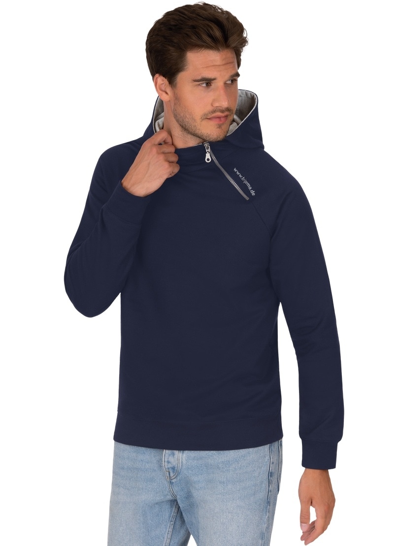 Trigema Sweatshirt »TRIGEMA Shop Reißverschluss« Raglan-Kapuzenpullover mit Online im OTTO