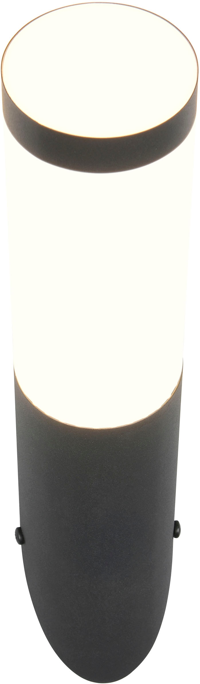 TRIO Leuchten Außen-Wandleuchte »TRIOTO, Outdoor Wandlampe Edelstahl, Wandfackel exkl 1x E27 max 25W« E27 1 Stk. warmweiß - kaltweiß röhrenförmige Hauswand Beleuchtung, Fassadenbeleuchtung IP44 39cm hoch