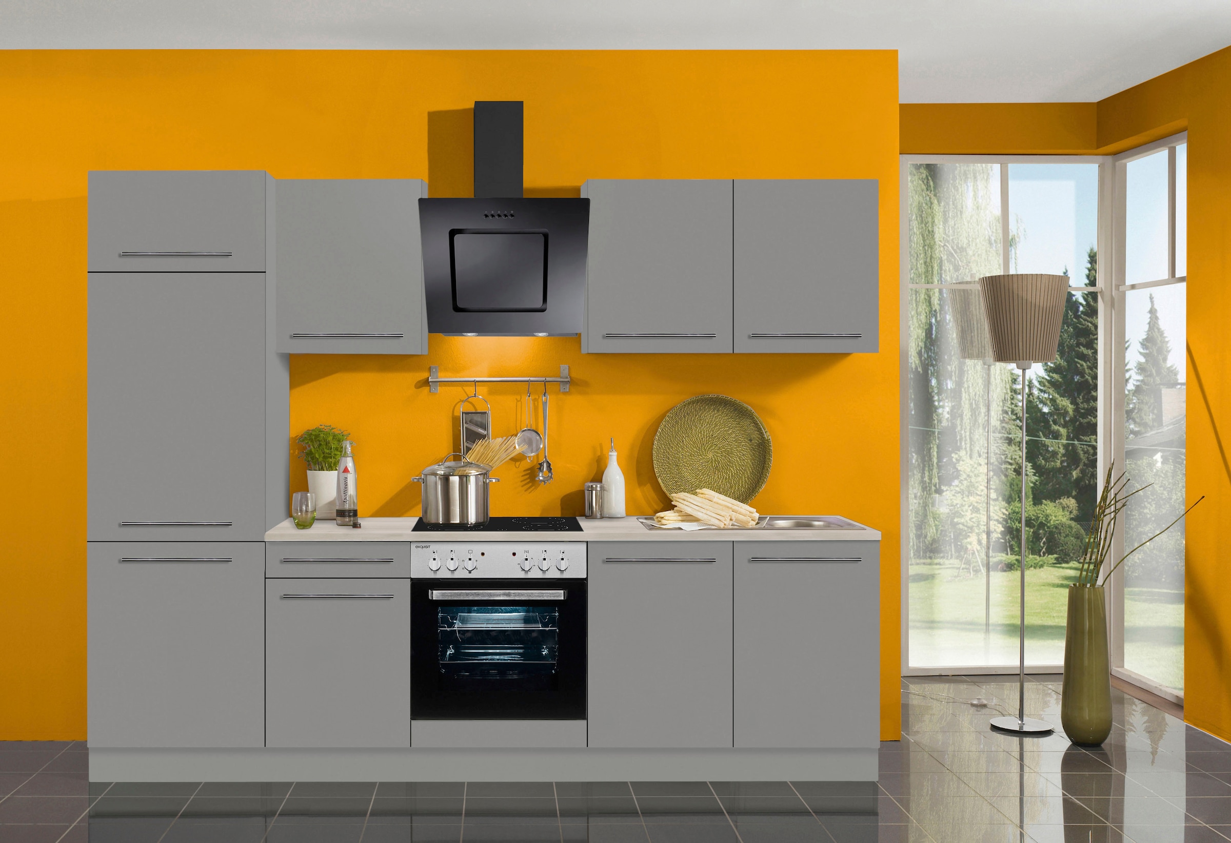 OPTIFIT Küchenzeile »Bern« Breite 270 cm, gedämpfte Türen, wahlweise mit E-Geräten