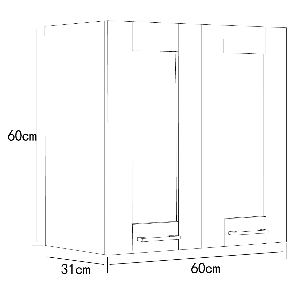 VCM Hängeschrank »Küchenschrank B. 60 cm Hängeschrank Küche Colura«
