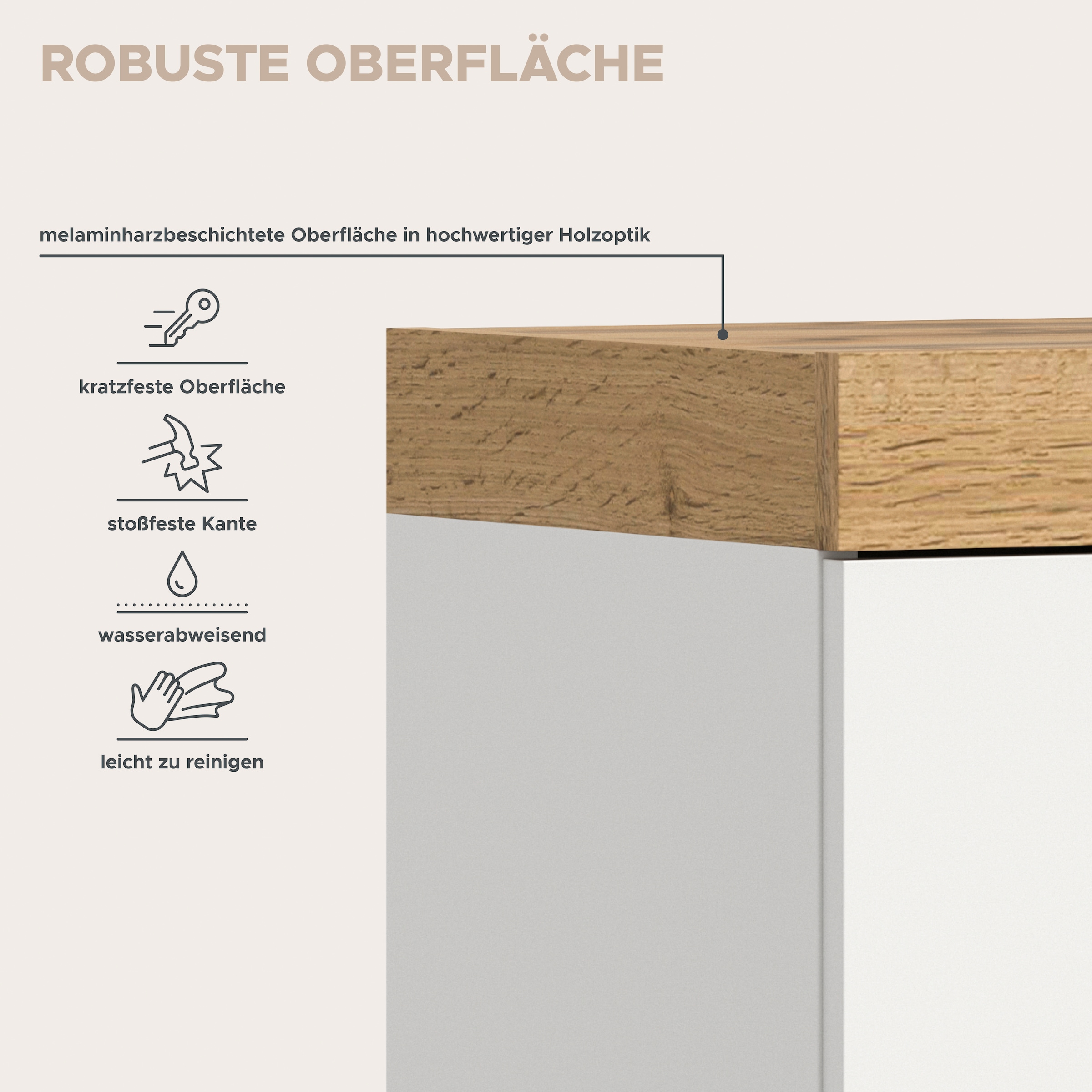 OTTO home Garderoben-Set »MAMBO, 2-teilige Kombination, stehend & hängend montierbar« bestehend aus: Kommode, Spiegel, 2 Stk. tlg.