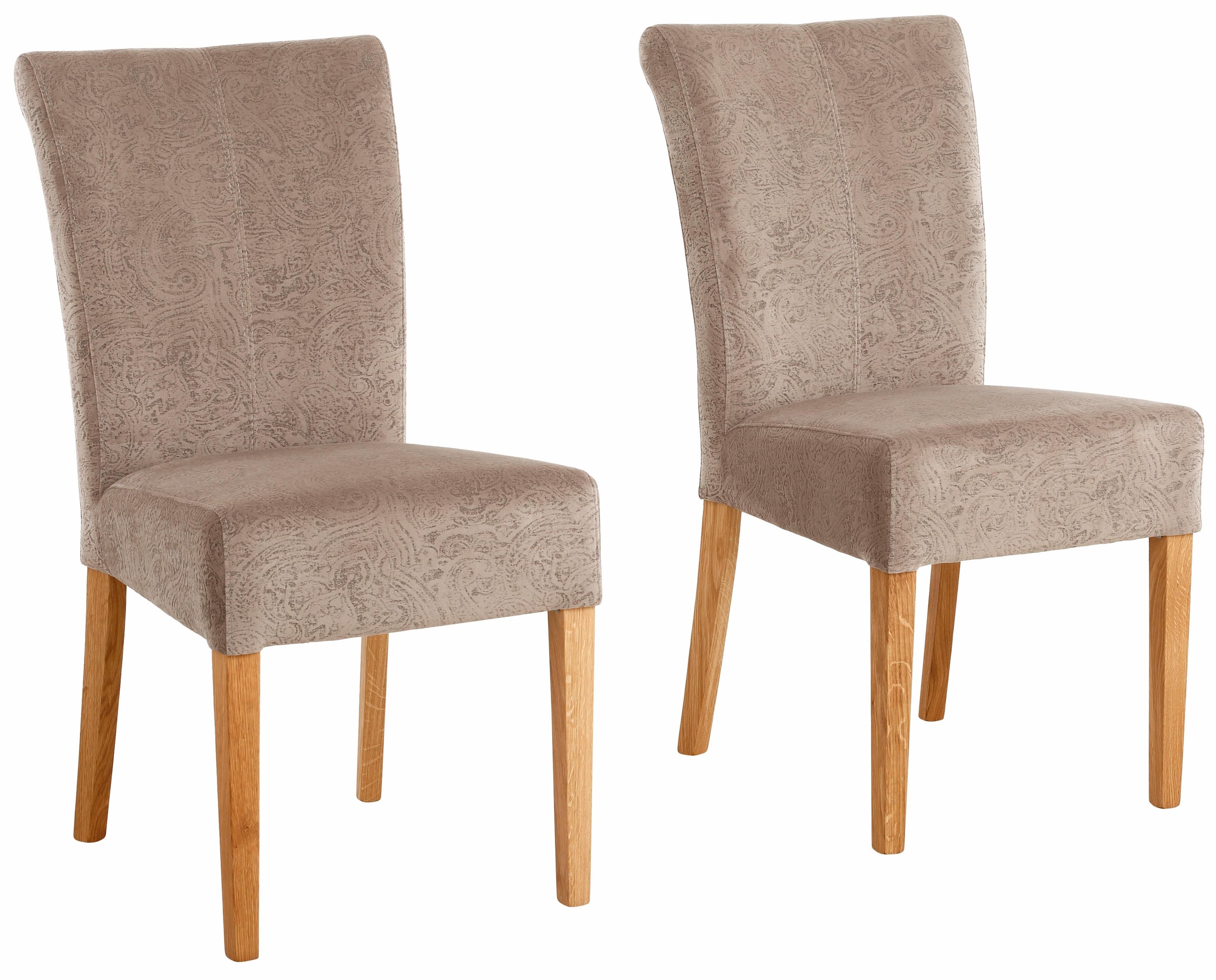 Home Affaire Esszimmerstuhl »Queen Polsterstuhl BESTSELLER« (Set) 2 Stk.verschiedene Bezüge in braun, Größe B/H/T: 46 cm x 93 cm x 64 cm