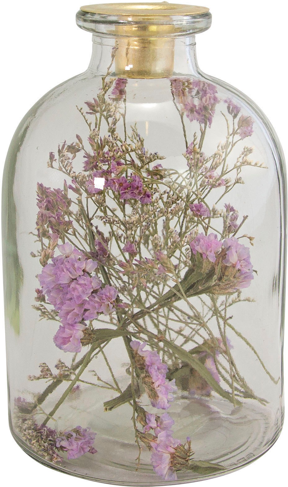 Home affaire Kerzenhalter »Stabkerzenhalter Ancinnes«, (1 St.), mit Trockenblumen, Höhe ca. 17 cm