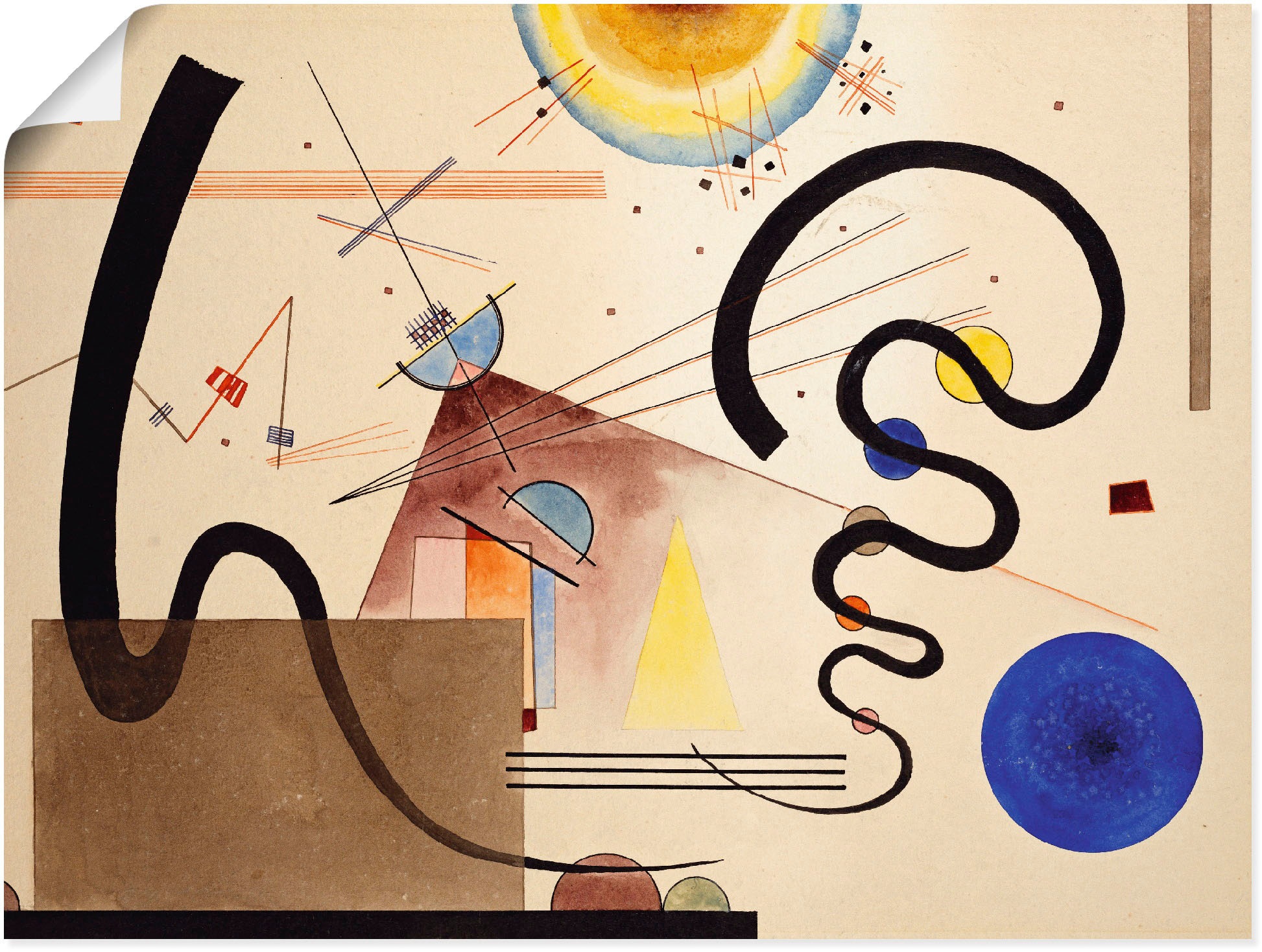 Artland Wandbild »Zwei Bewegungen. 1924«, Muster, (1 St.), in vielen Größen & Produktarten -Leinwandbild, Poster, Wandaufkleber / Wandtattoo auch für Badezimmer geeignet