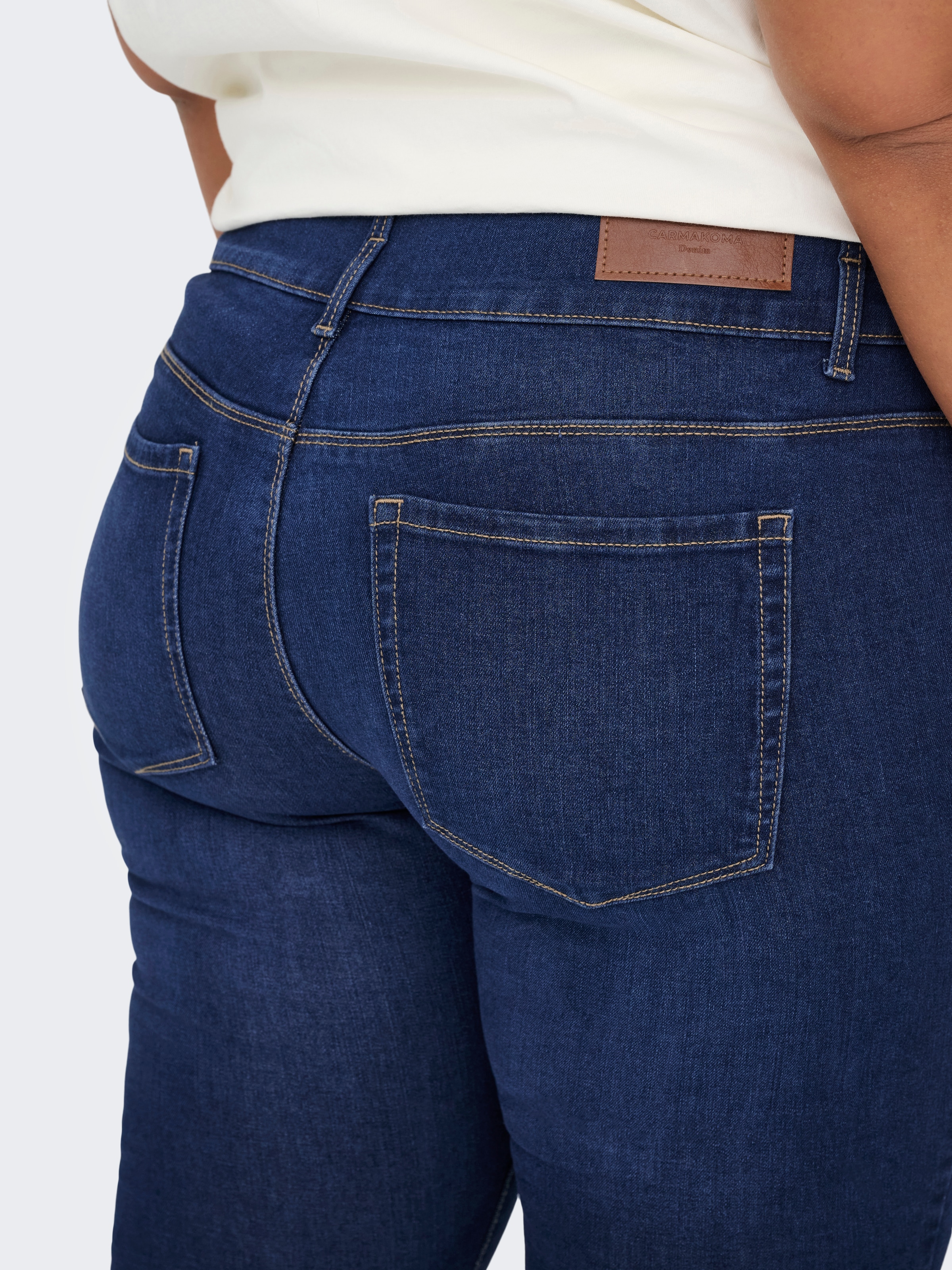 ONLY CARMAKOMA Skinny-fit-Jeans »CARANNA HW SKINNY ANK MBD DNM ANA«