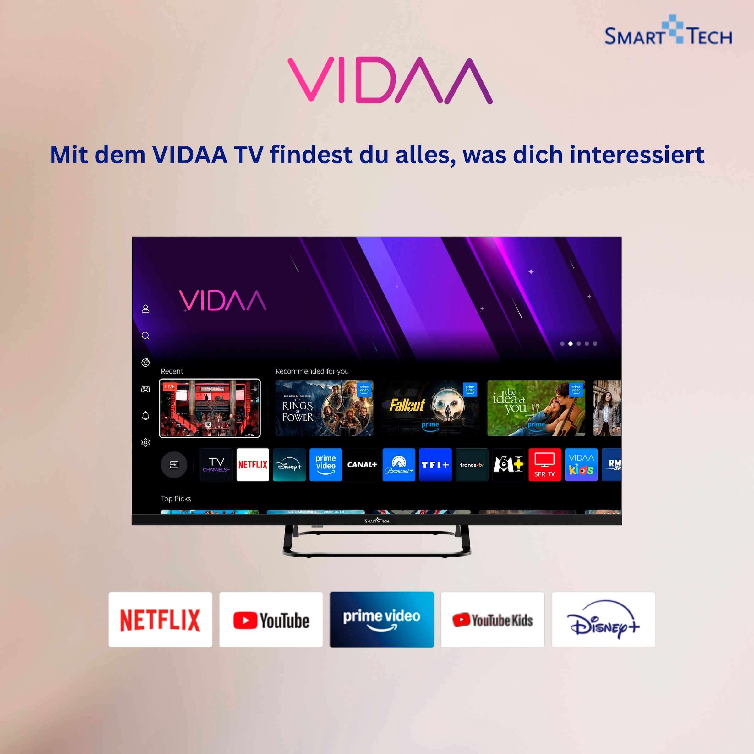 Smart Tech LED-Fernseher »40FV02V« 101 cm/40 ″ Full HD Smart-TV