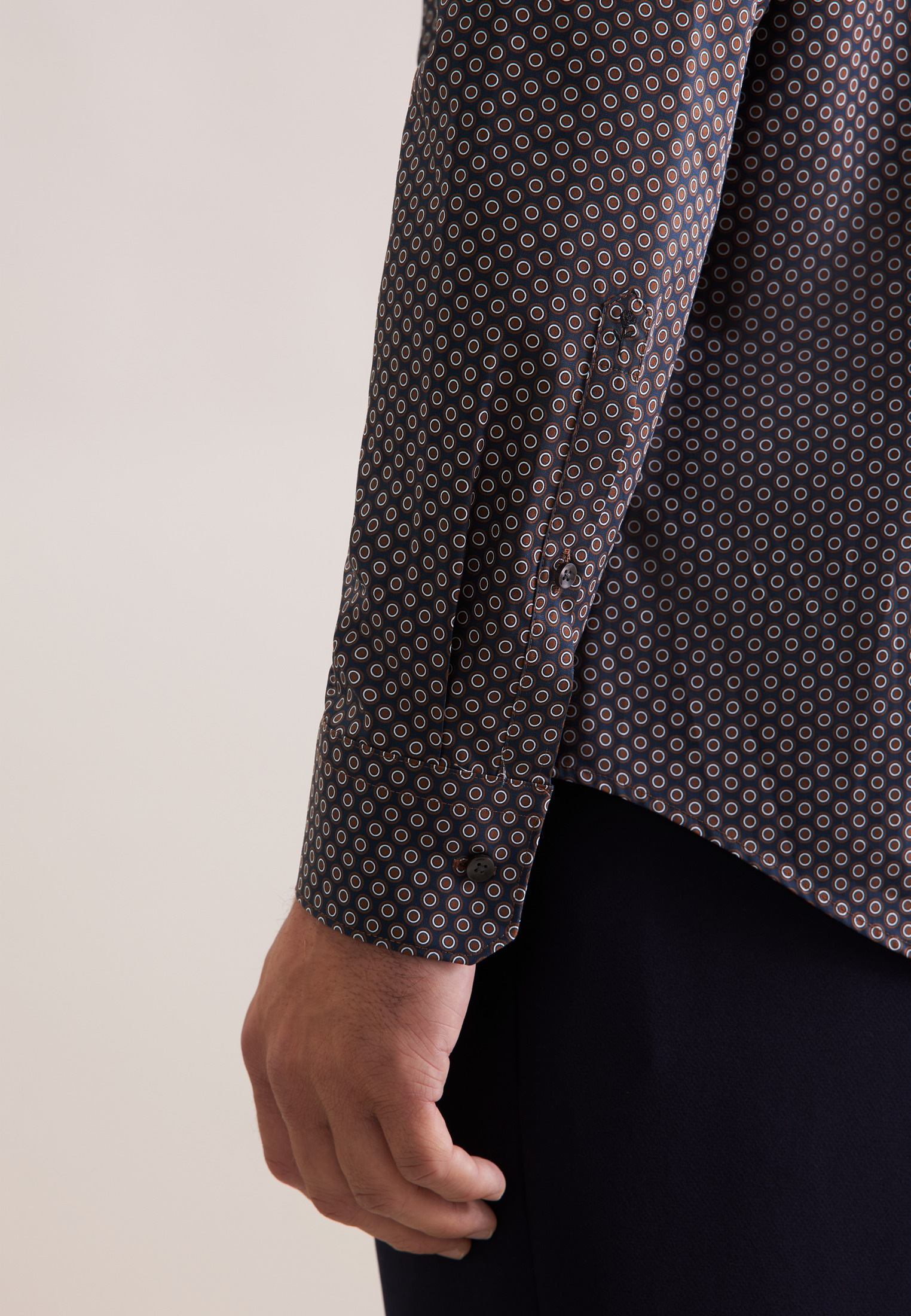 seidensticker Businesshemd »Schwarze Rose« Slim 1/1 Kentkragen Druck