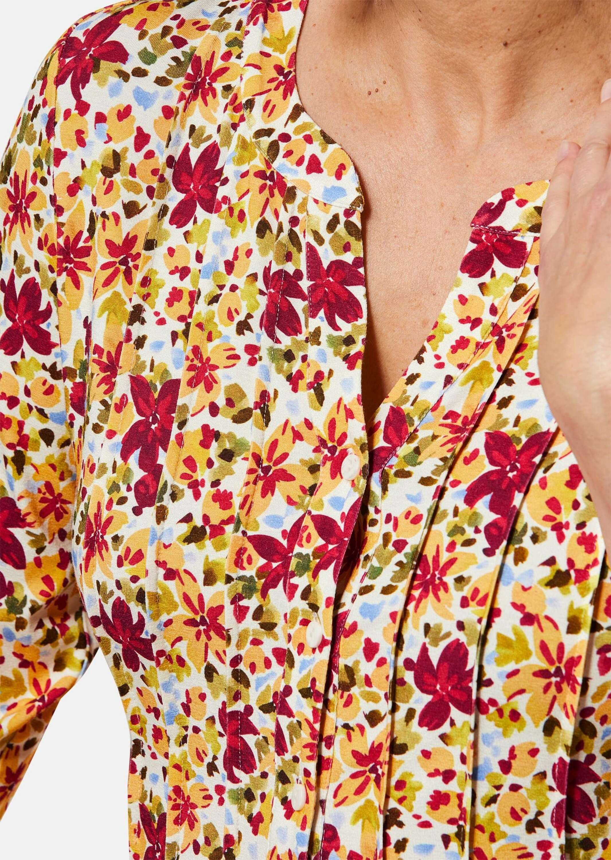 GOLDNER Print-Shirt »Kurzgröße Figurschmeichelndes Drucktunika-Shirt«