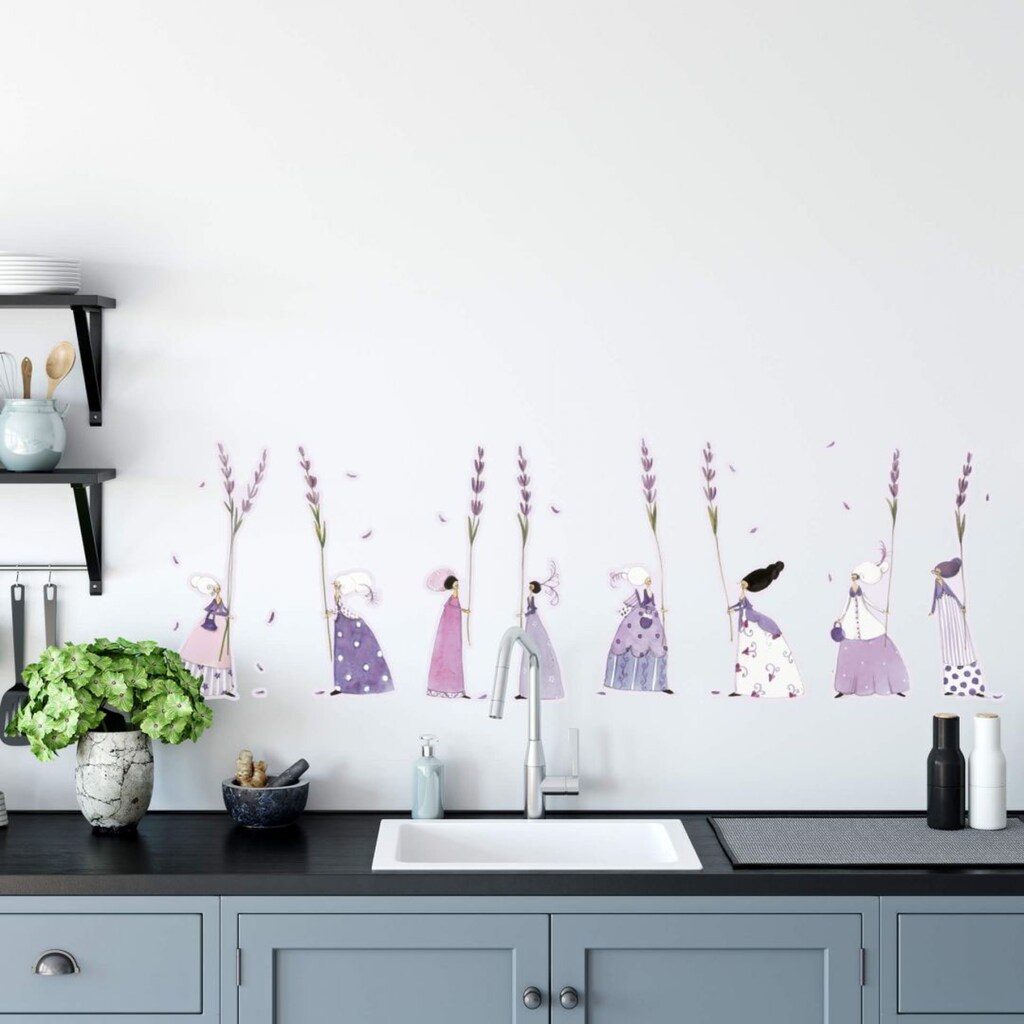 Wall-Art Wandtattoo »Lavendel Fee Blumen Aufkleber«, (1 St.)
