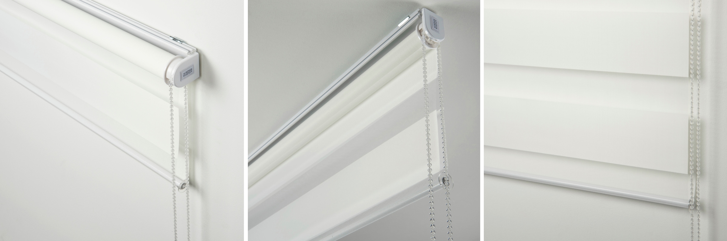 SCHÖNER WOHNEN-Kollektion Doppelrollo »Tilda«, transparent, Sichtschutz, mit Bohren/ohne Bohren, freihängend, geklemmt, silberne oder weiße Rollo-Technik