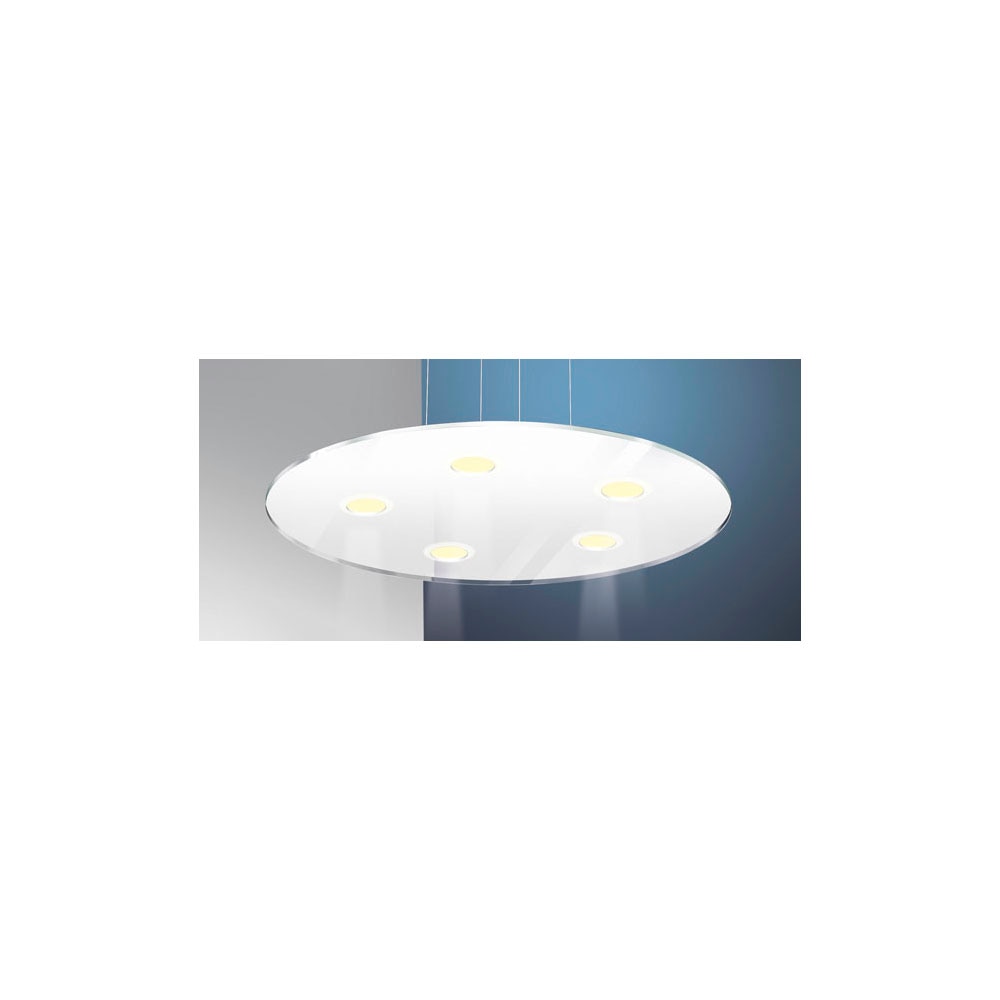 EVOTEC LED Pendelleuchte »SUN LED«, 5 flammig, Leuchtmittel LED-Board | LED fest integriert, Touch-Dimmer, Made in Germany, ESG-Sicherheitsglas