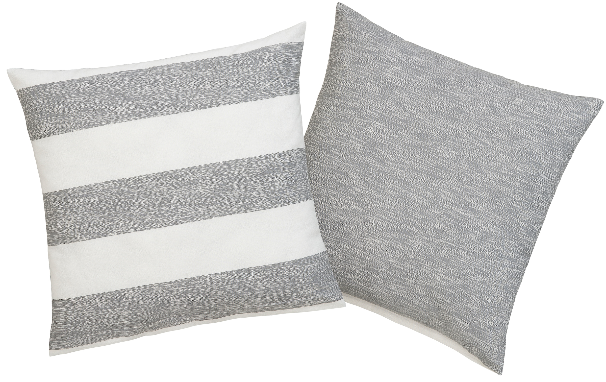 OTTO products Kissenhülle »Big Stripe«, (2 St.), Streifen-Design in Melange-Optik