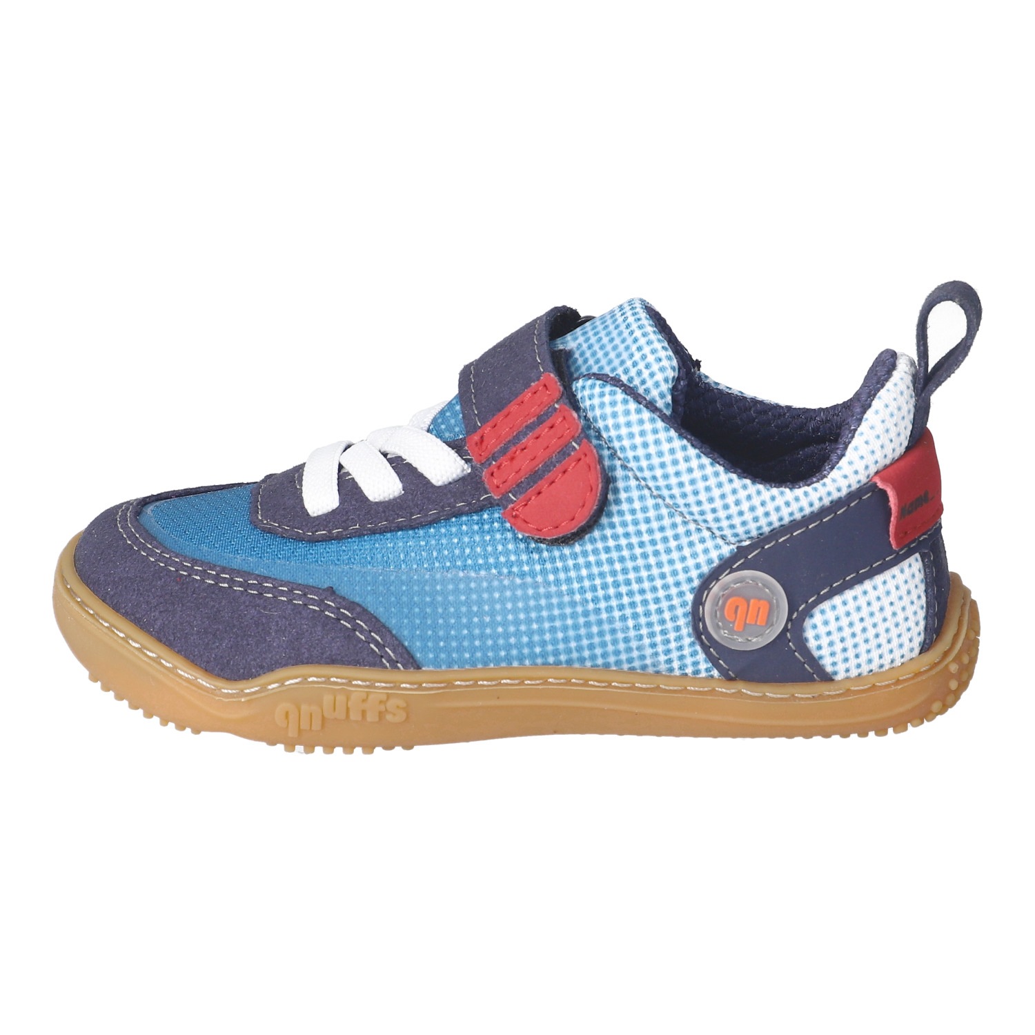 qnuffs Barfußschuh »Fichte«  Klettschuh, Sneaker, Halbschuh mit Kontrastbesätzen