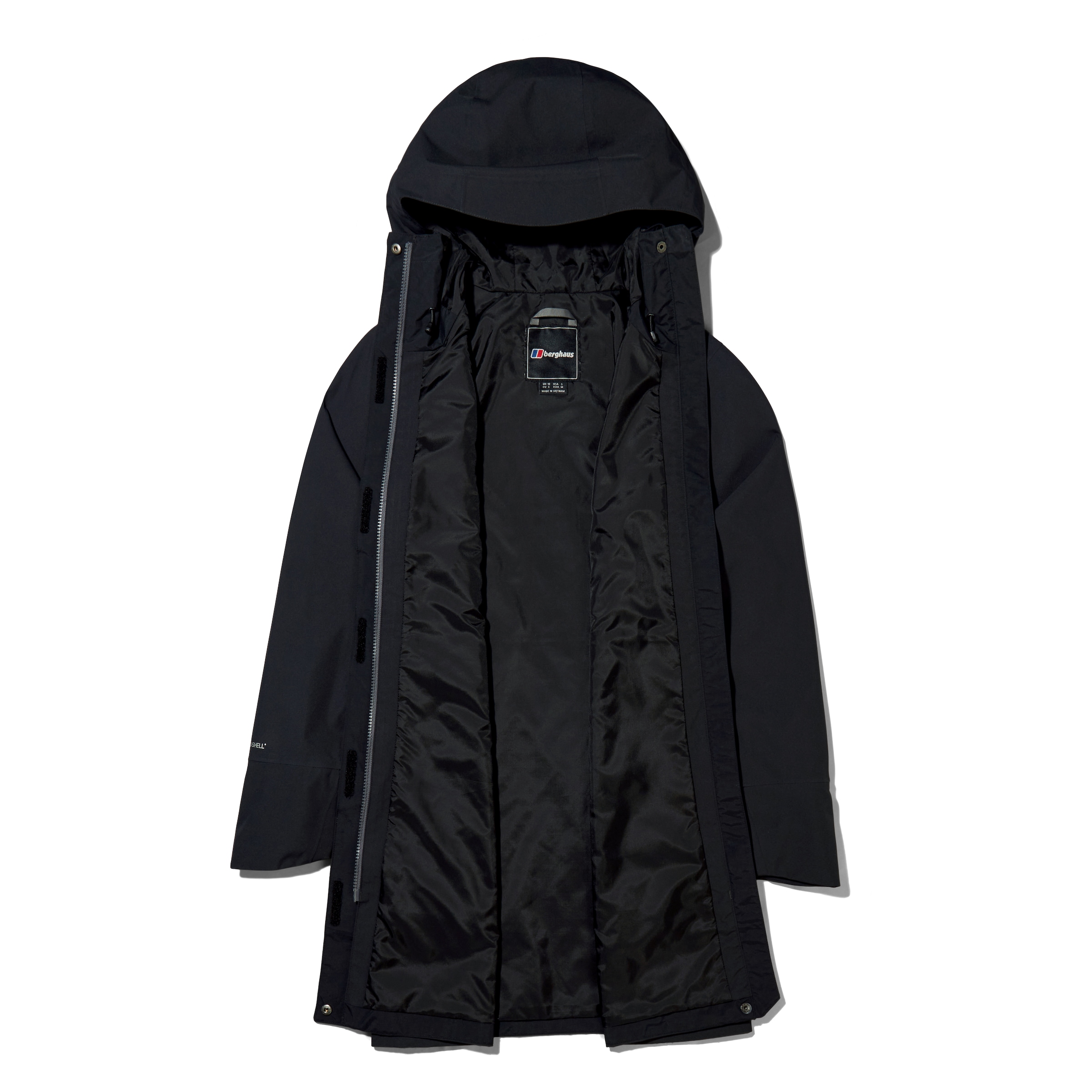 Berghaus Softshelljacke »OMEARA LONG SHELL JKT AF« sportlicher Stil, mit verstellbarer Kapuze, atmungsaktiv