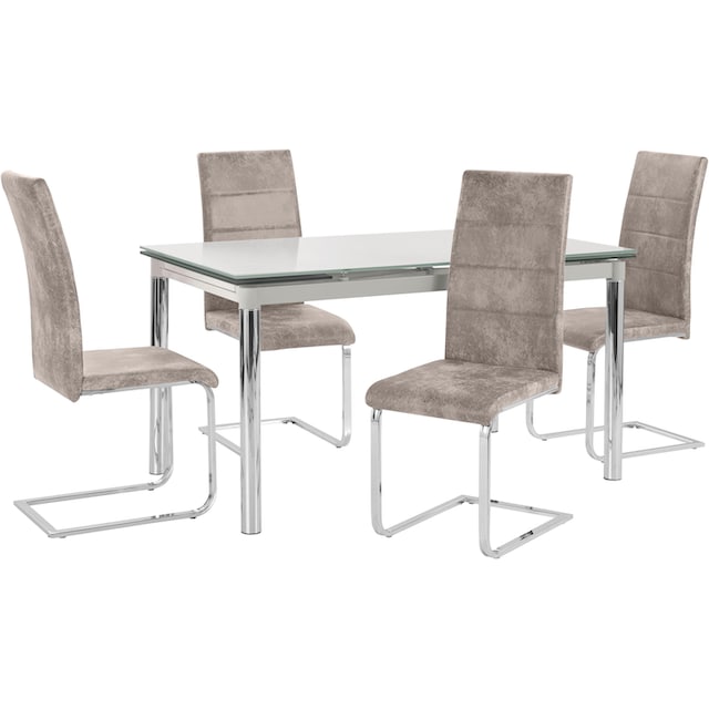 INOSIGN Essgruppe »Nelson/Cosy«, (Set, 5 tlg.), mit 4 Stühlen, Tisch  ausziehbar, Breite 140-200 cm im OTTO Online Shop