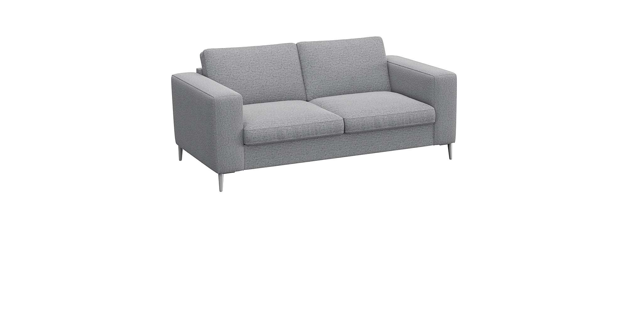 FLEXLUX 2-Sitzer »Fiore, super Sitzkomfort durch Kaltschaum im Sitz« breite Armlehnen, Füße Alu