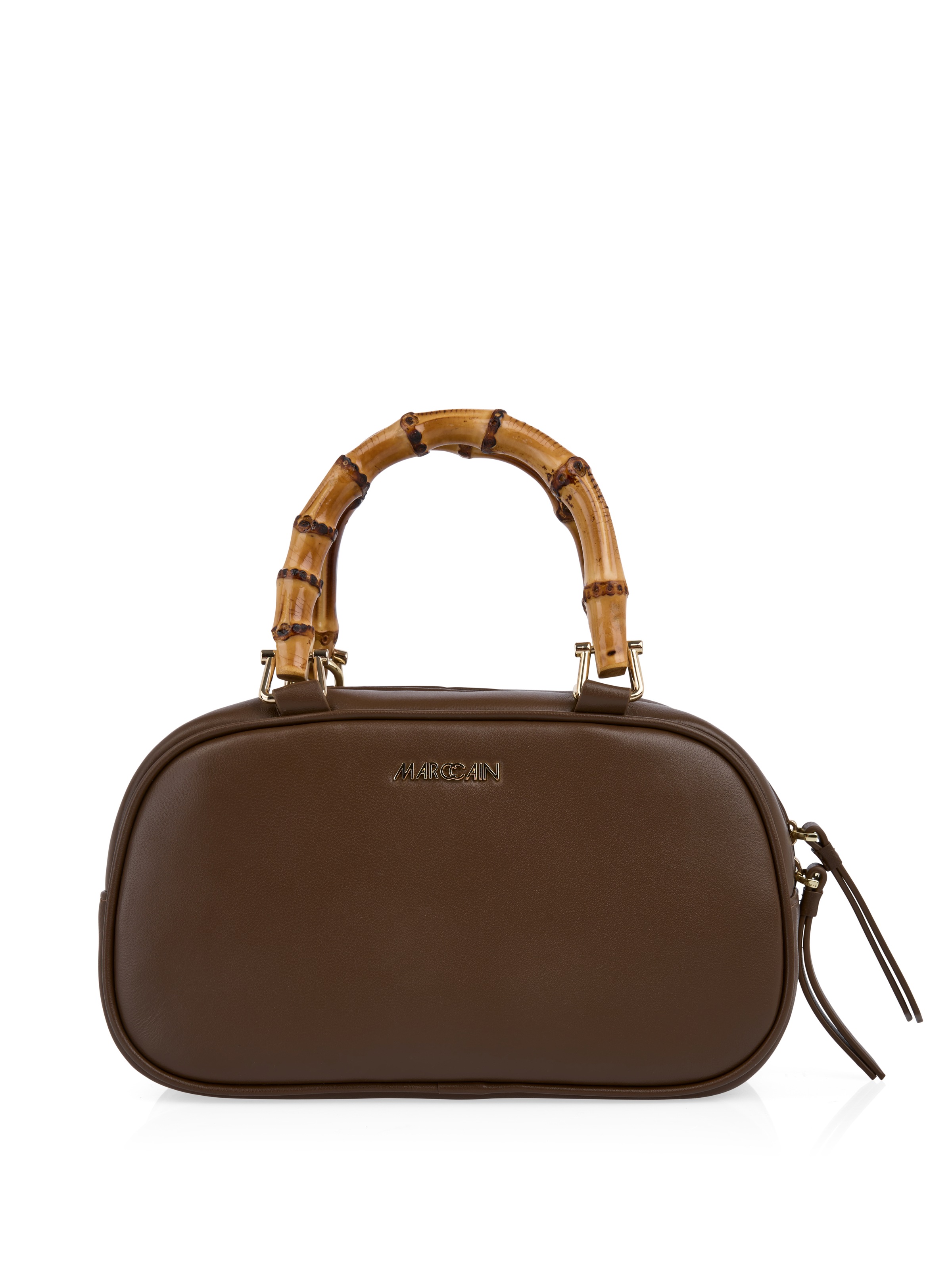Marc Cain Henkeltasche »Collections Leo's Oasis« Damen Handtasche, Abendtasche mit Holz-Tragegriff
