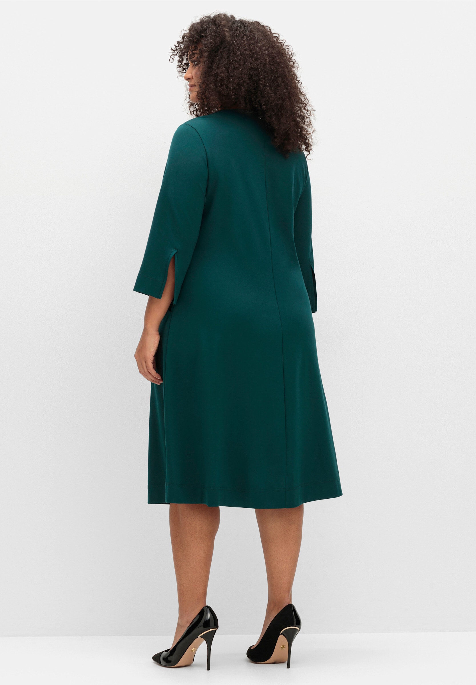 Sheego Shirtkleid »Kleid Etuikleid in Punto di Roma-Qualität« aus elastischer Punto-di-Roma-Qualität