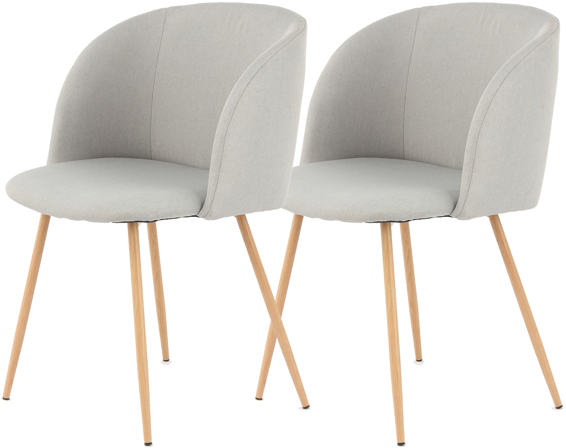 Kayoom »Stuhl Celina 110 2er-Set Grau,samtweicher Bezug in moderner Farbgebung« (Set) 2 Stk.samtweicher Bezug, bequem, zeitlos, Hingucker in jedem Wohnbereich