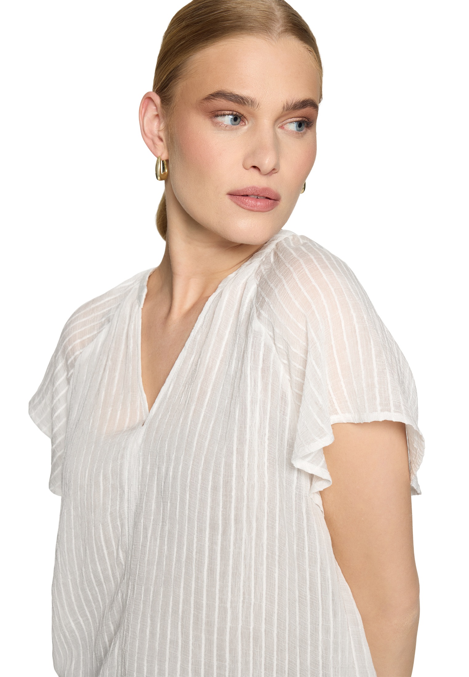 Zero Klassische Bluse »Bluse mit V-Ausschnitt«