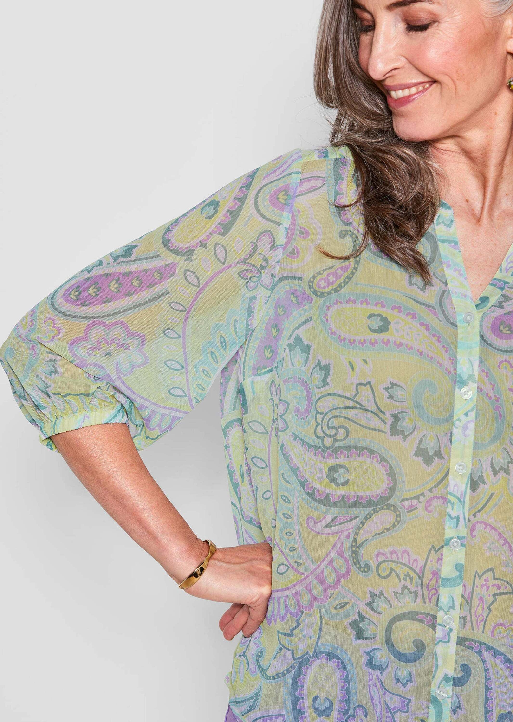 GOLDNER Chiffonbluse »Druckbluse mit Paisley-Muster«
