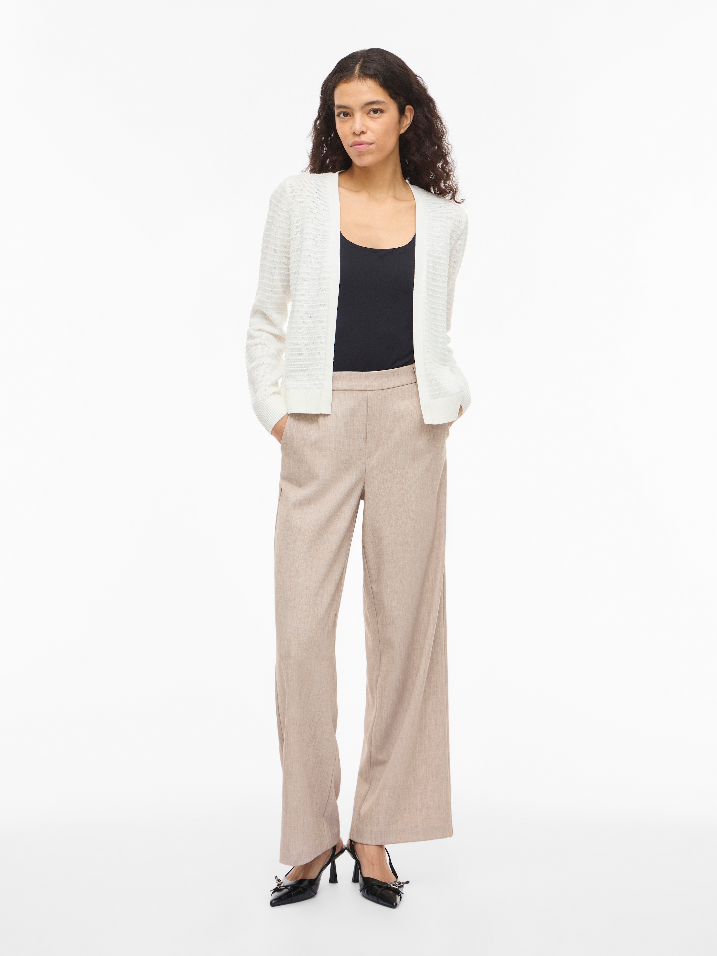 Vila Strickjacke »VILOLLO SHORT L/S KNIT CARDIGAN - NOOS«