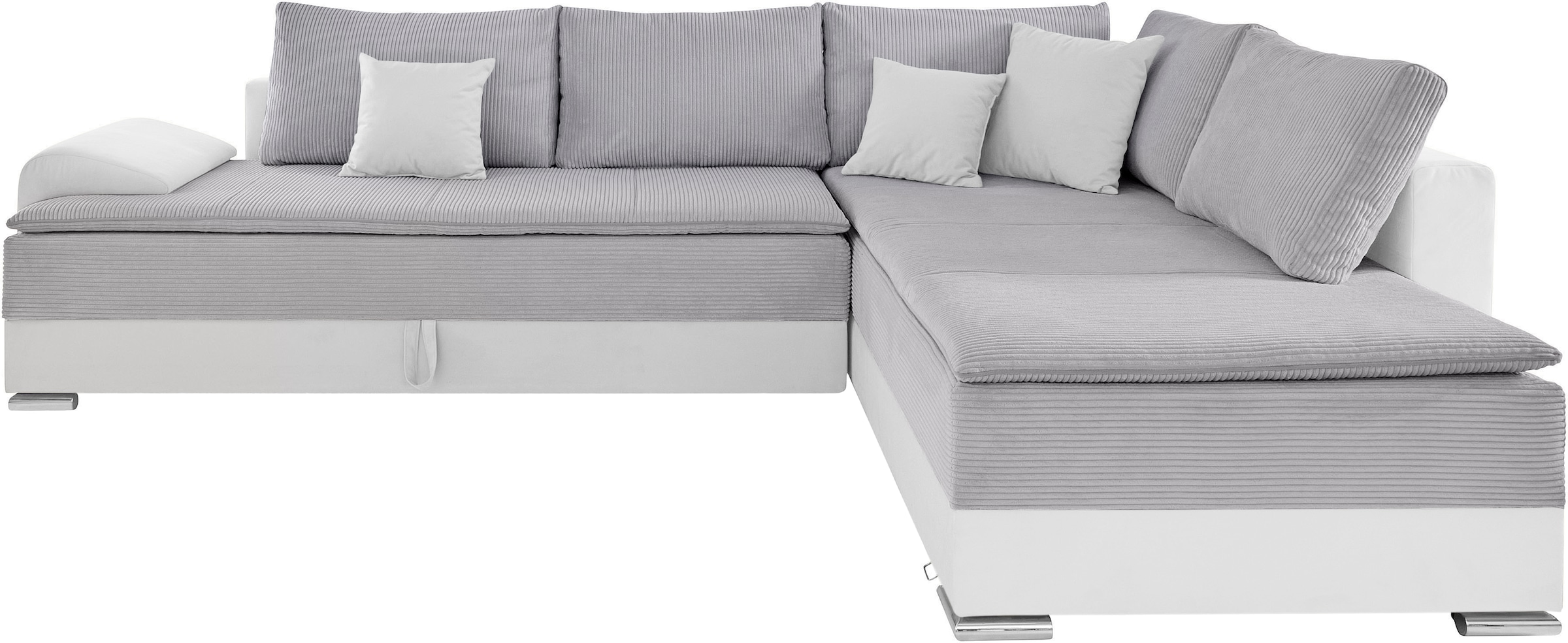 INOSIGN Ecksofa »Boxspringbett Night & Day L-Form mit Dauer-Schlaffunktion mit Armlehne«, mit Boxspring-Bettfunktion 180x200 cm und Bettkasten, Dauerschläfer!