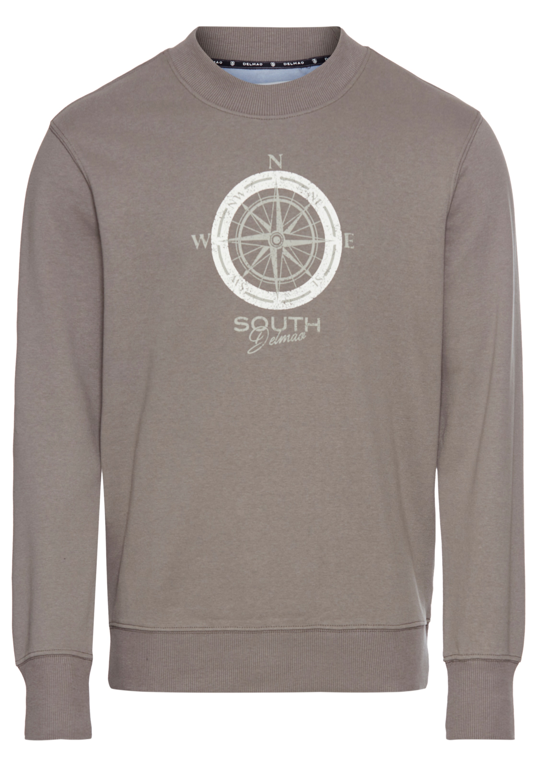 DELMAO Sweatshirt, lange Ärmel, lässige Passform, mit Print, Rundhals