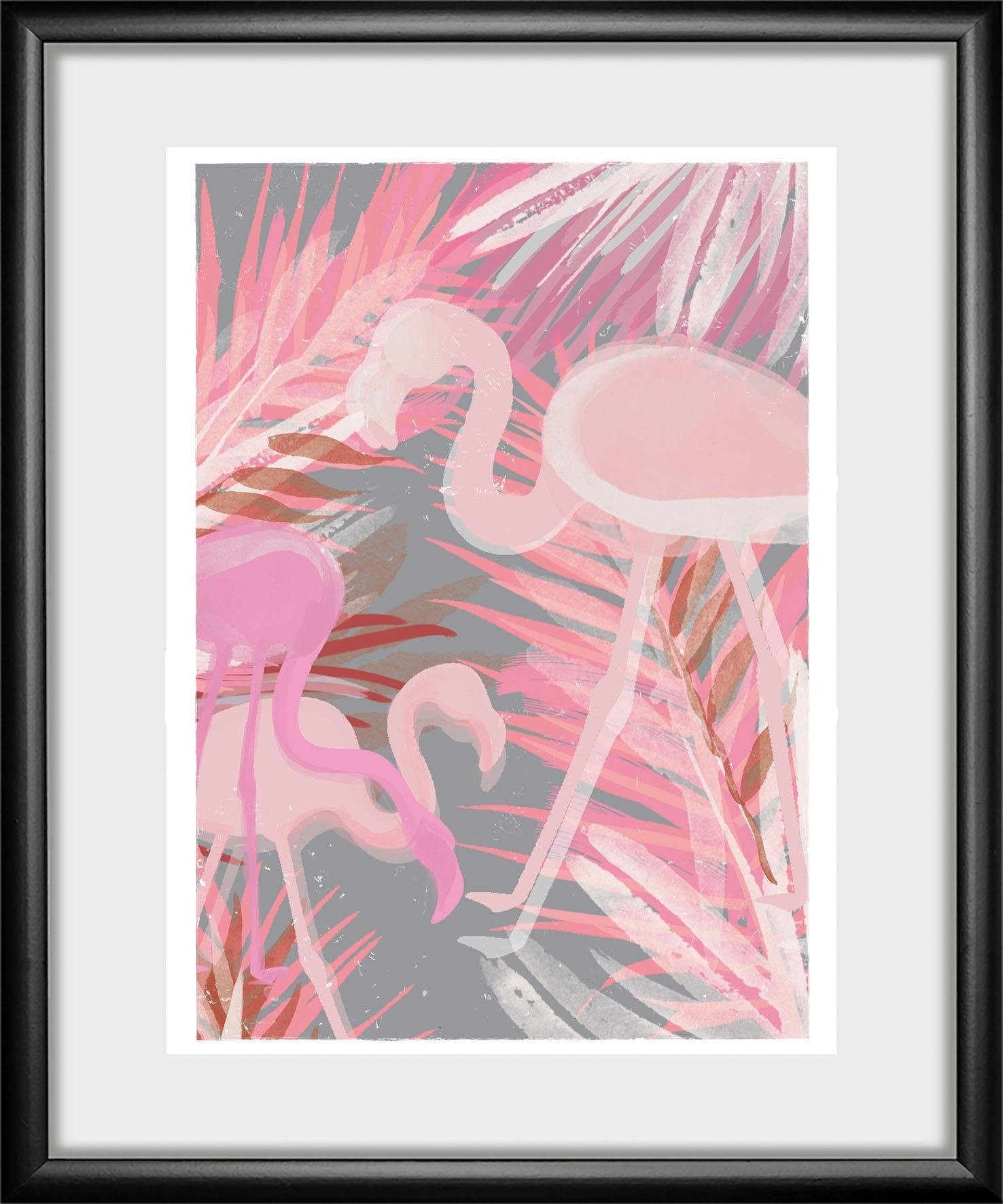 Bild »Flamingo«, 30/40 cm, gerahmt