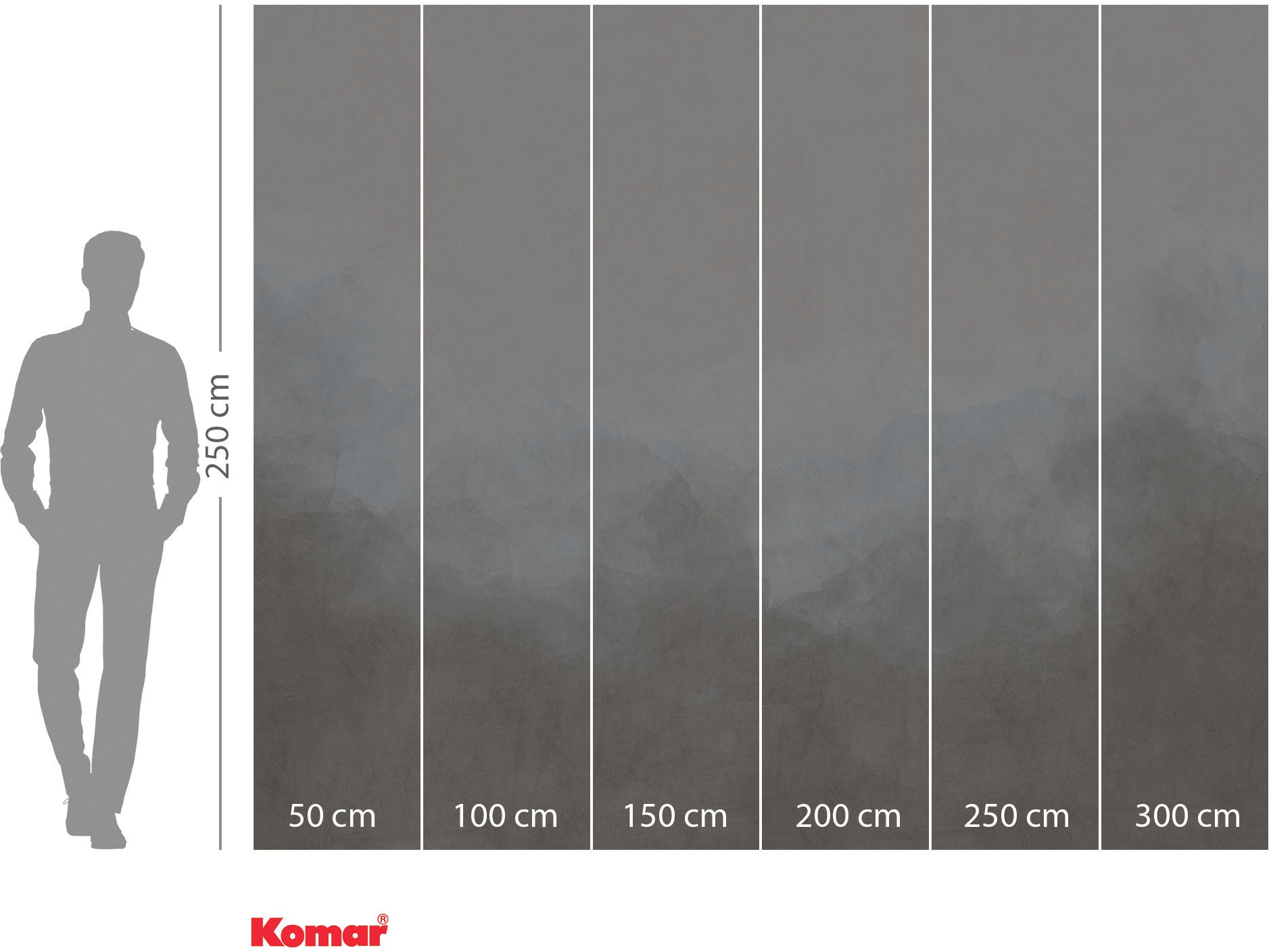 Komar Vliestapete »Digitaldruck Vlies - Foggy Filament - Größe 300 x 250 cm«, bedruckt, Wohnzimmer, Schlafzimmer