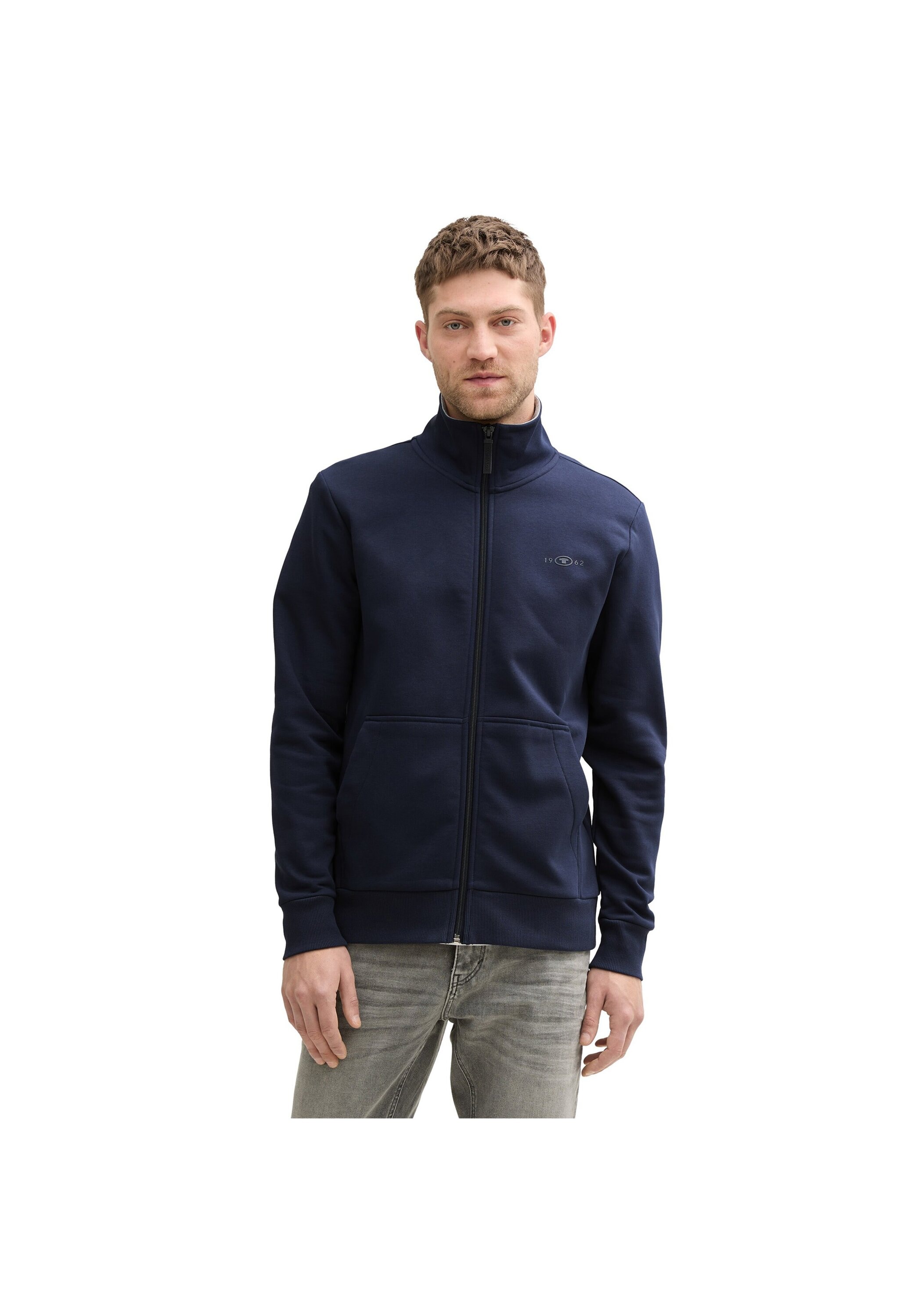 TOM TAILOR Sweatshirt »Sweatjacke Basic Polo With Contrast 1er Pack«, 1

