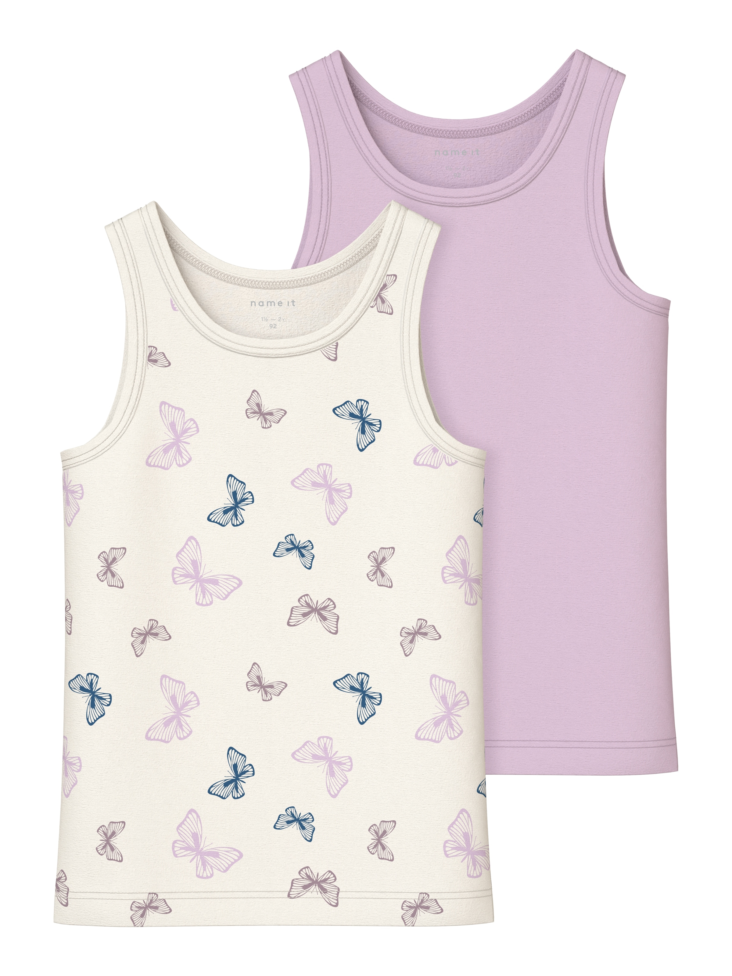 Name It Unterhemd »NMFTANK TOP 2P JET STREAM BUTTERFLY NOOS«, (Packung, 2 St.)