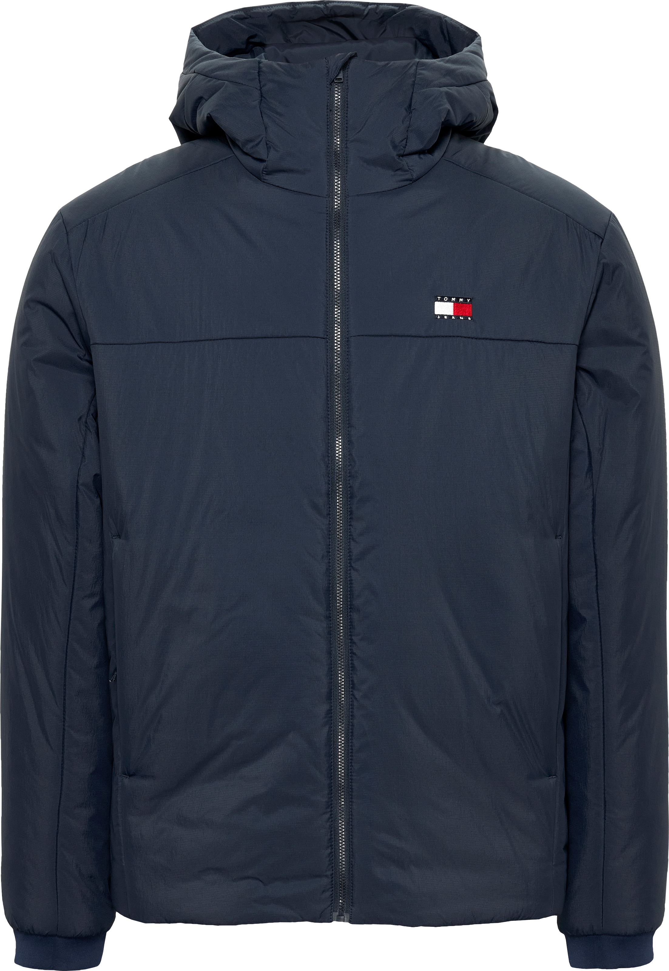 Tommy Jeans Kurzjacke »TJM LT POLY JACKET EXT«, mit Kapuze, mit Logostickerei
