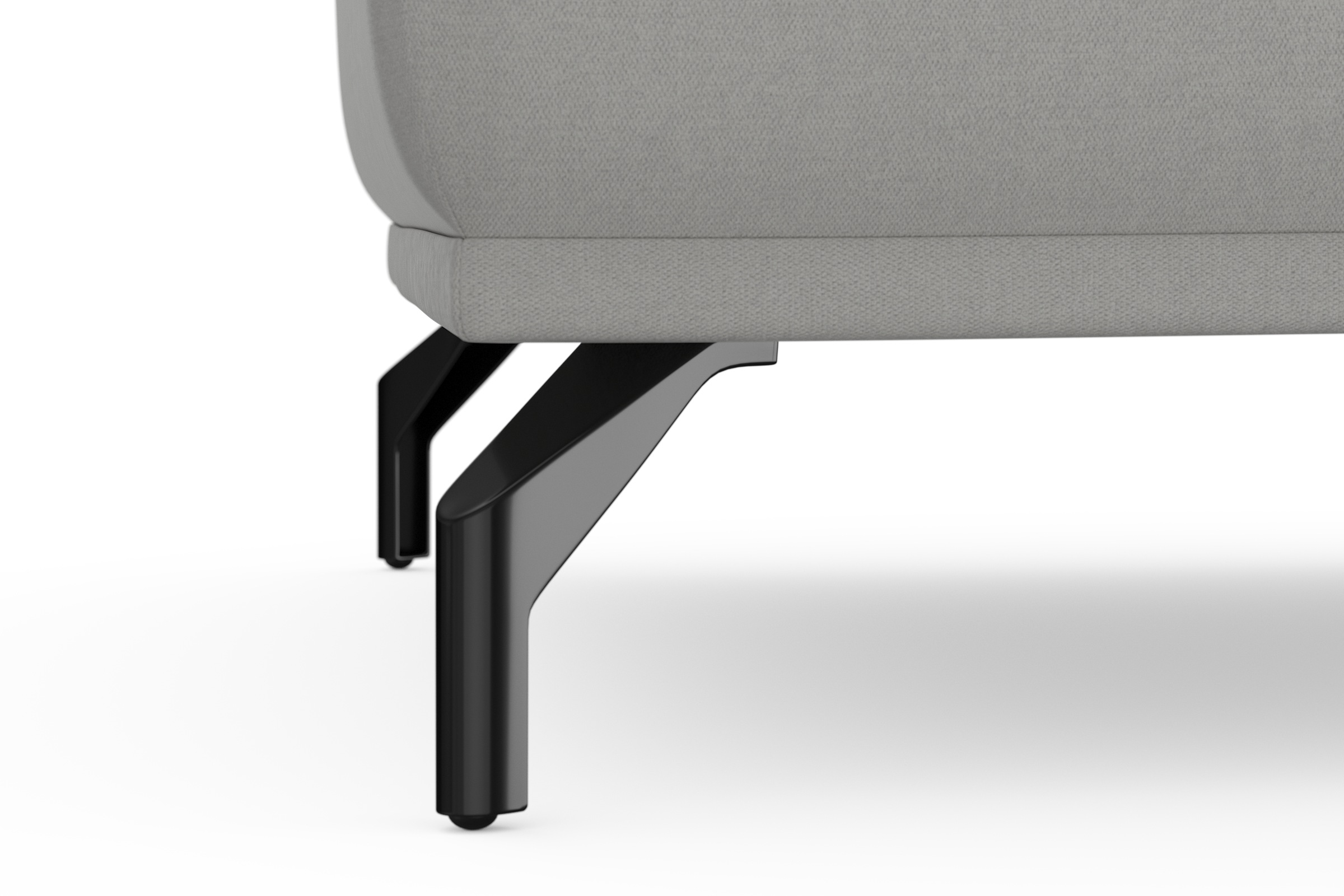 sit&more Hocker »Bailando«, mit Federkern und schwarzen, matten Metallfüßen