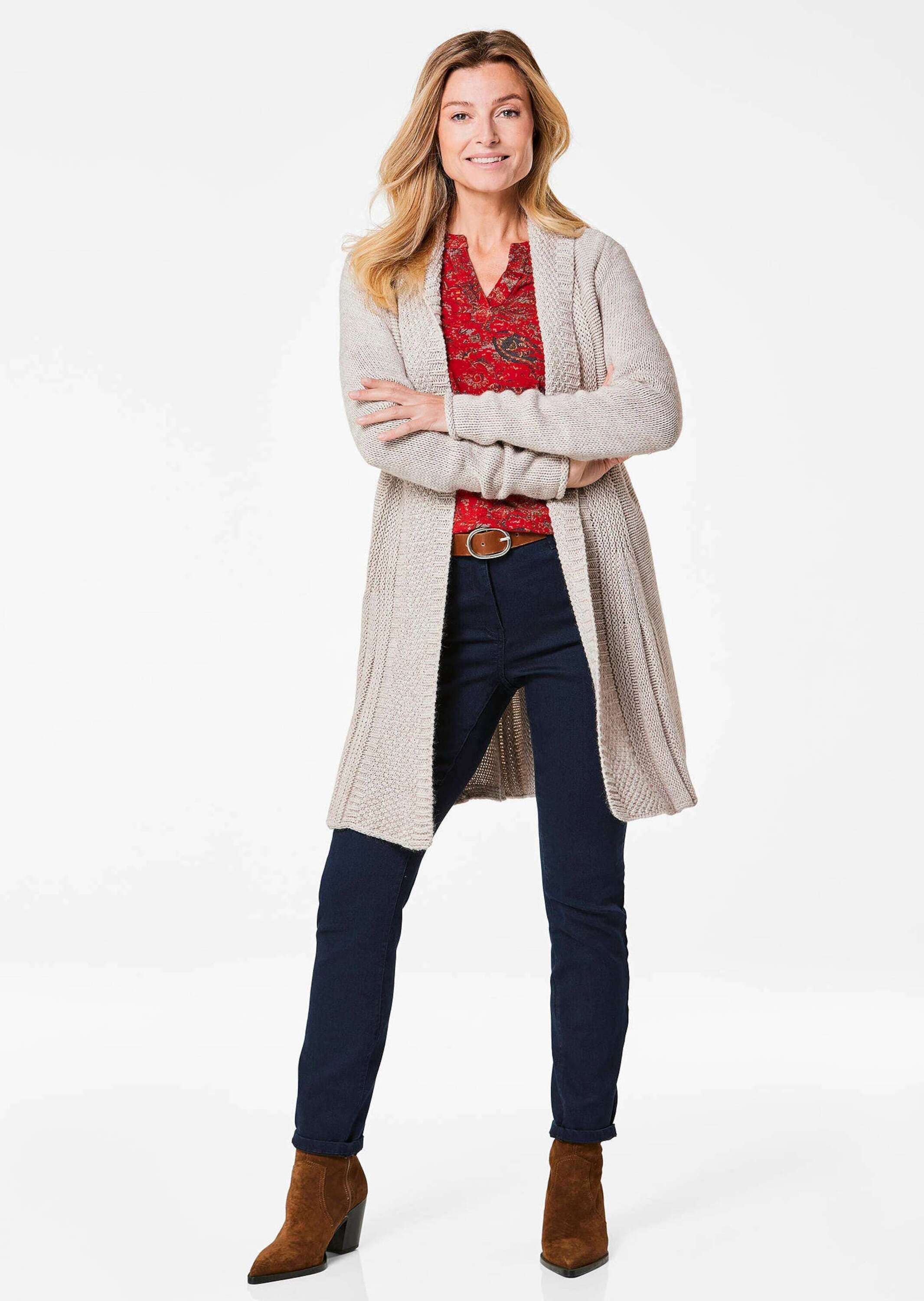 GOLDNER Strickjacke »Kurzgröße Supersofte ausgestellte Strickjacke«