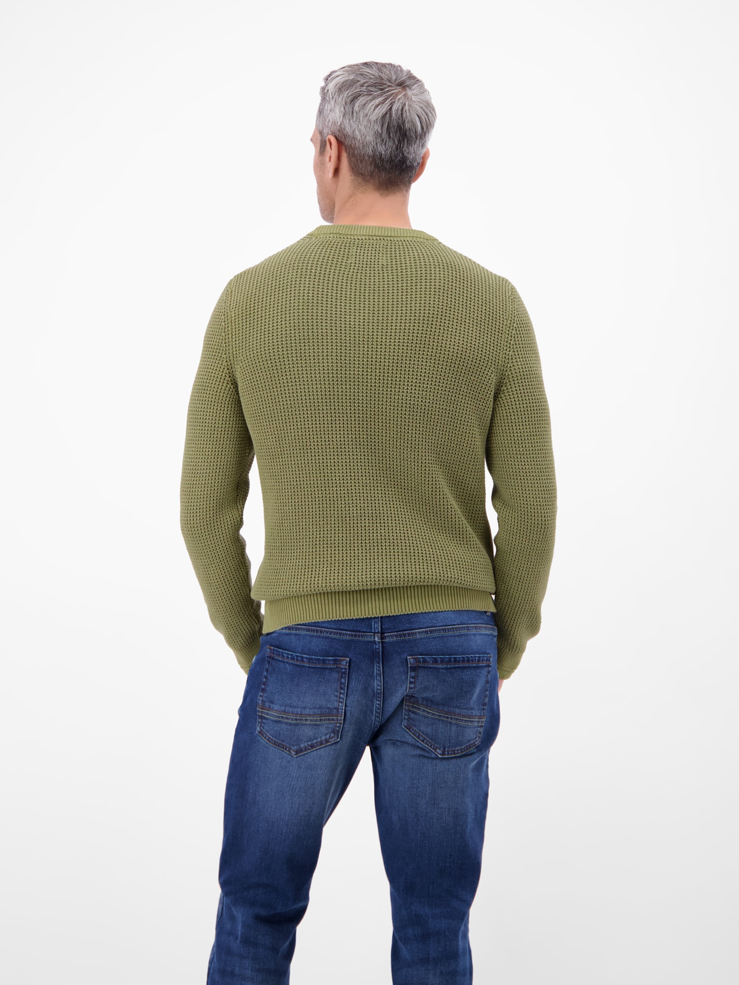 LERROS Strickpullover »LERROS Herren Crewneck-Stricker in Strukturqualität«